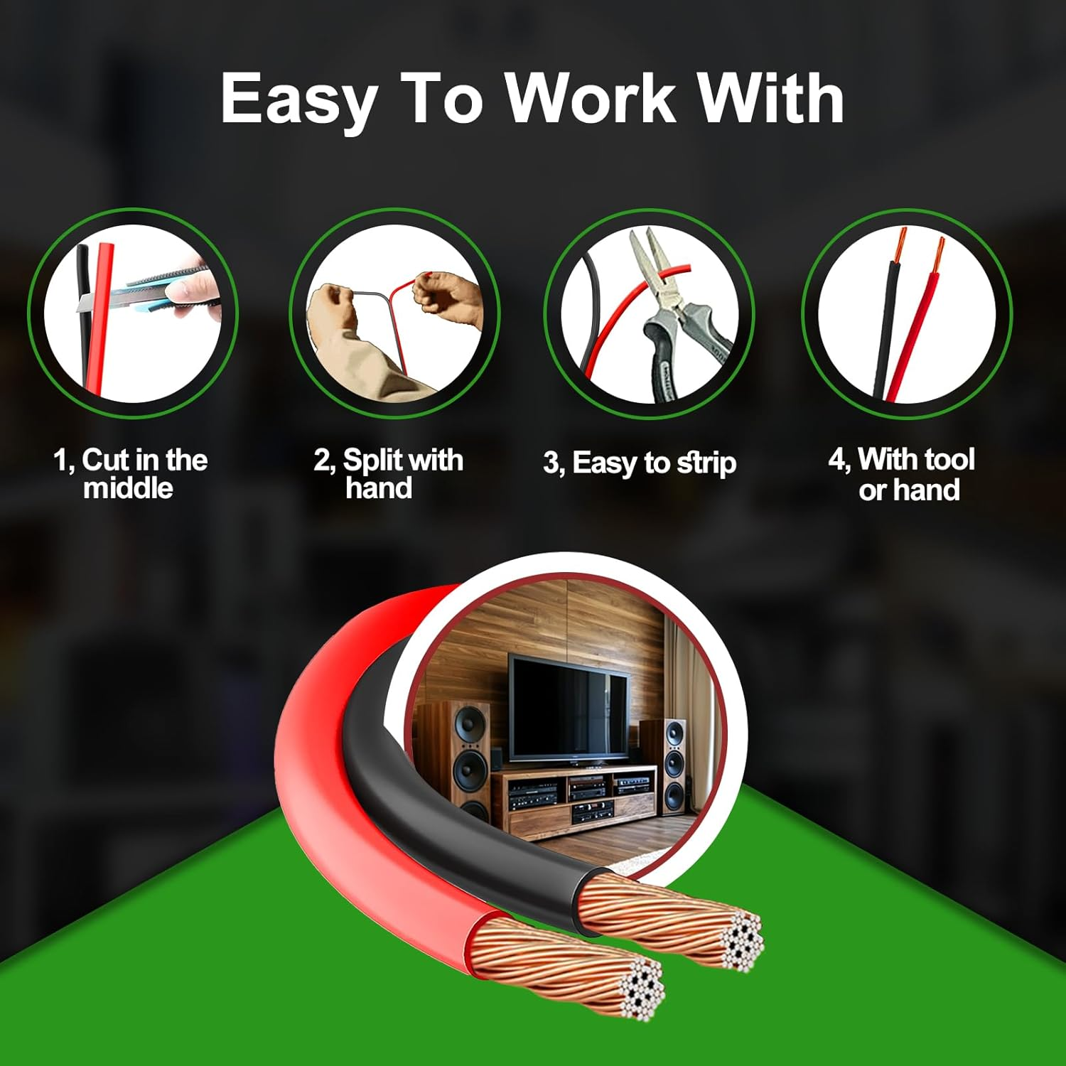 TYUMEN 40FT 18 Gauge 2Pin 2 Color Red Black Cable Hookup Electrical Wire LED Strips Extension Wire 12V/24V DC Cable 18AWG Flexible Wire Extension Cord for LED Ribbon Lamp Tape Lighting image number 5