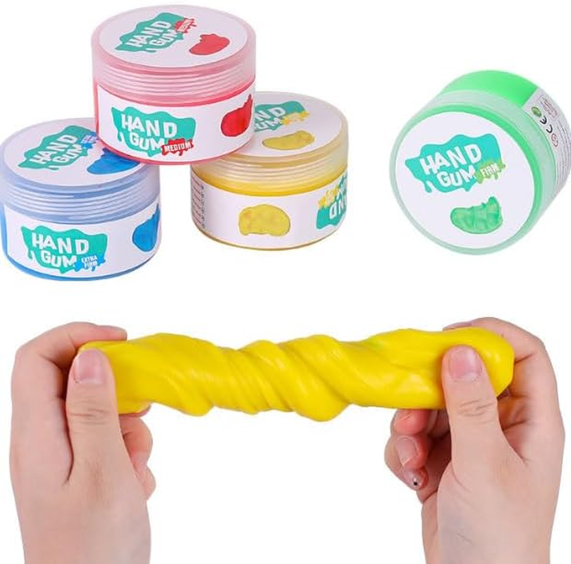 Hand Exercise Putty Kit, 4 Colours, Therapy Grip Strengthening and Stress Relief, Finger and Hand Rehabilitation