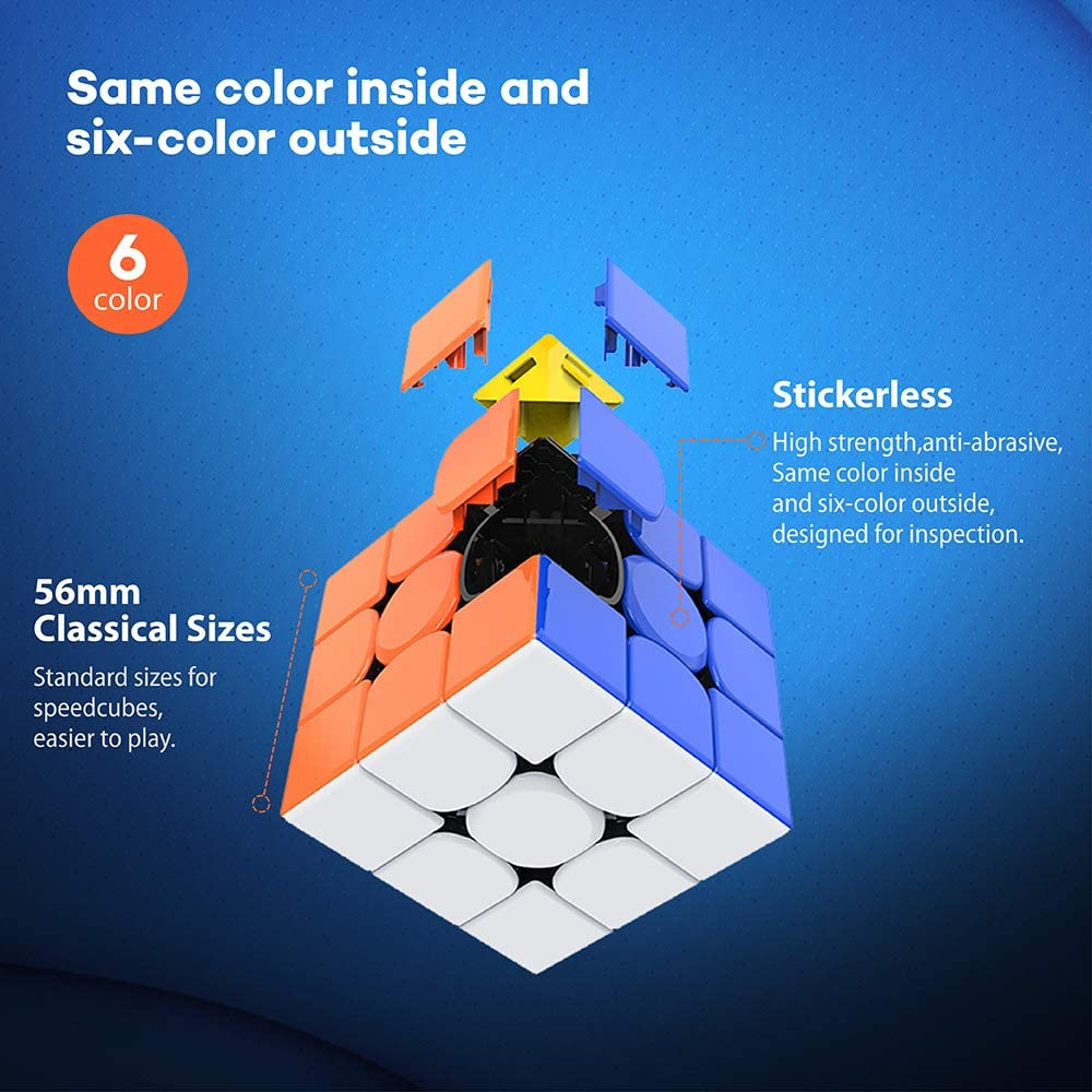 D-Fantix Gan 356 R S 3X3 Speed Cube Stickerless Gans 356R S 3X3X3 Magic Cube Puzzle GES V3 System