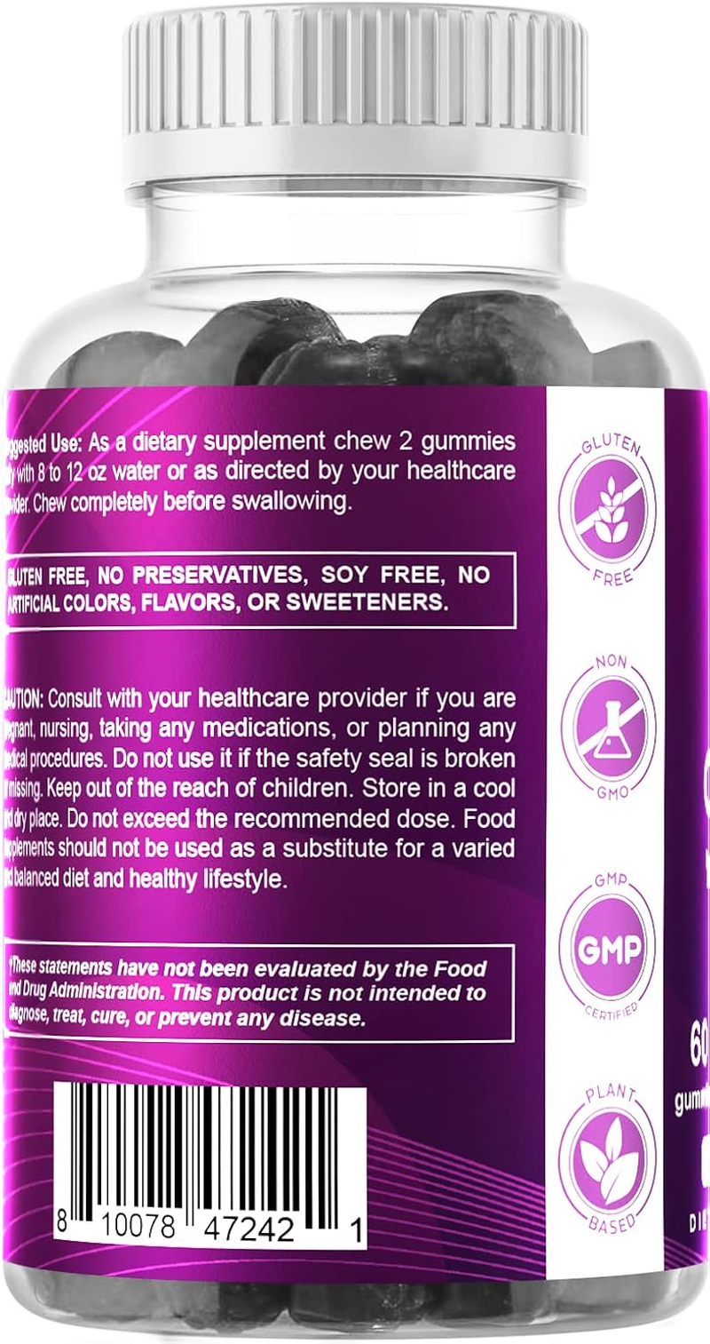 Vitamatic Iron 65 Mg Gummies Supplement for Women & Men - 60 Vegan Gummies - Great Tasting Iron Gummy Vitamins with Vitamin C (1)