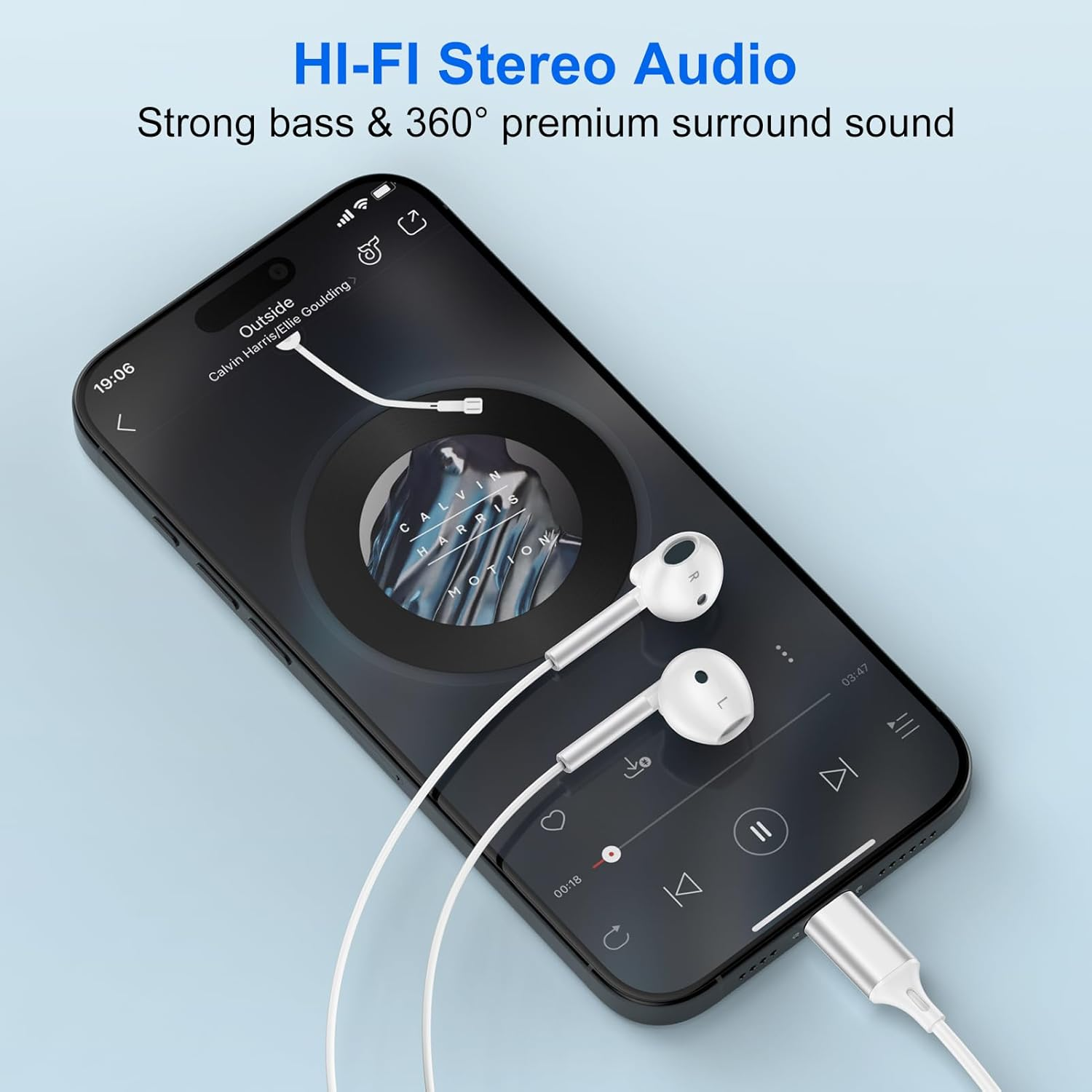 USB C Noise Canceling Earbuds with Microphone & Volume Control Earphones for Iphone 16 Pro Max/16, Type C Wired Earbud Semi in Ear Headphones for Samsung Galaxy S25 Ultra S24 FE S23 A56 Z Fold 7 image number 4