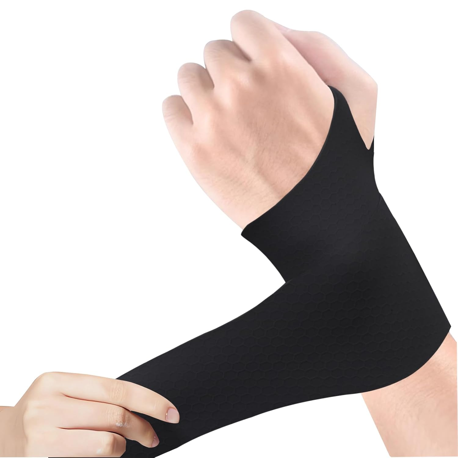 Carpal Tunnel Wrist Brace，【Silicone Material】Wrist Tendon Sheath Joint Protection， Lightweight and Adjustable Wrist Support Brace，Universal for Both Hands，Pain Relief，Lightweight, Breathable, Sweat Wicking，For Men and Women，Suitable for Housework, Sports (1, Gray)