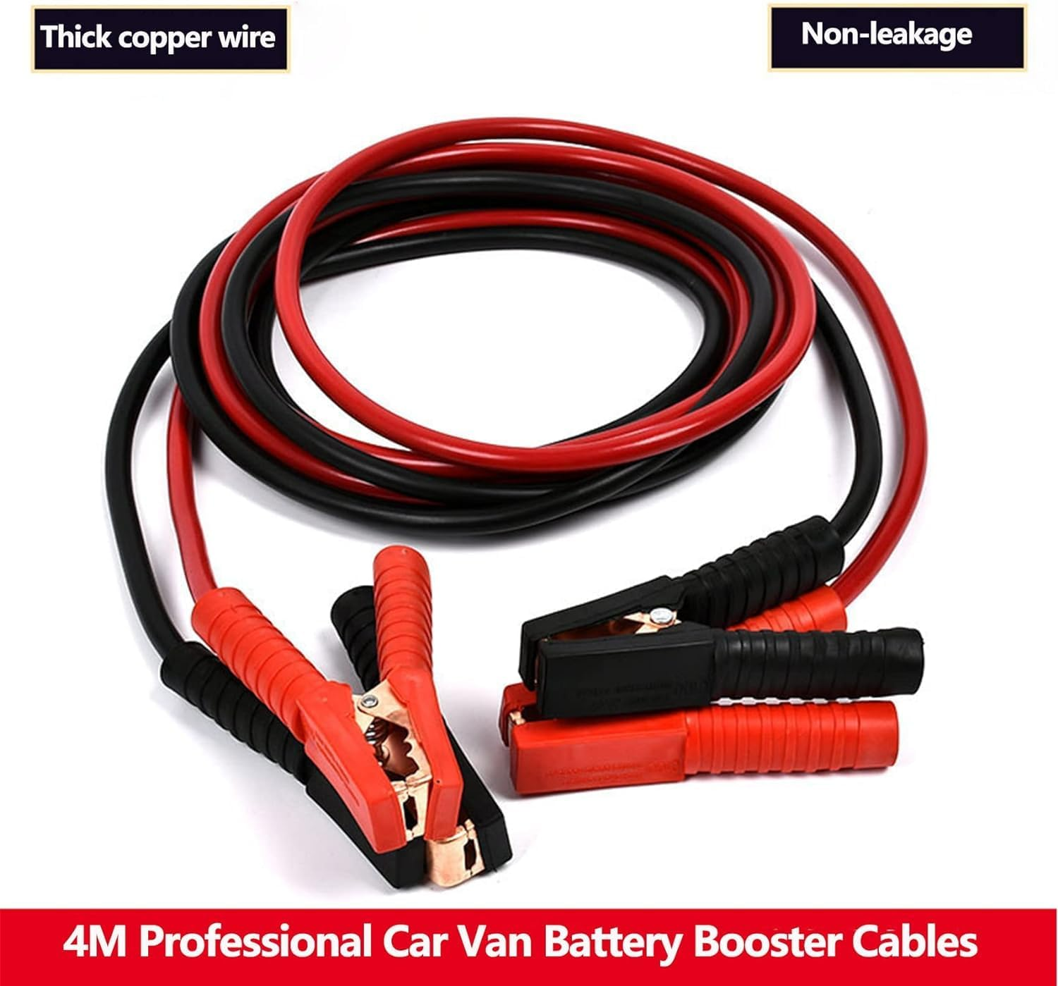 Lesolar 1800AMP Heavy Duty Car Battery Jump Leads, 4M Professional Booster Cables for 12-24V Vehicles, Cars, Vans, Trucks & HGV image number 3