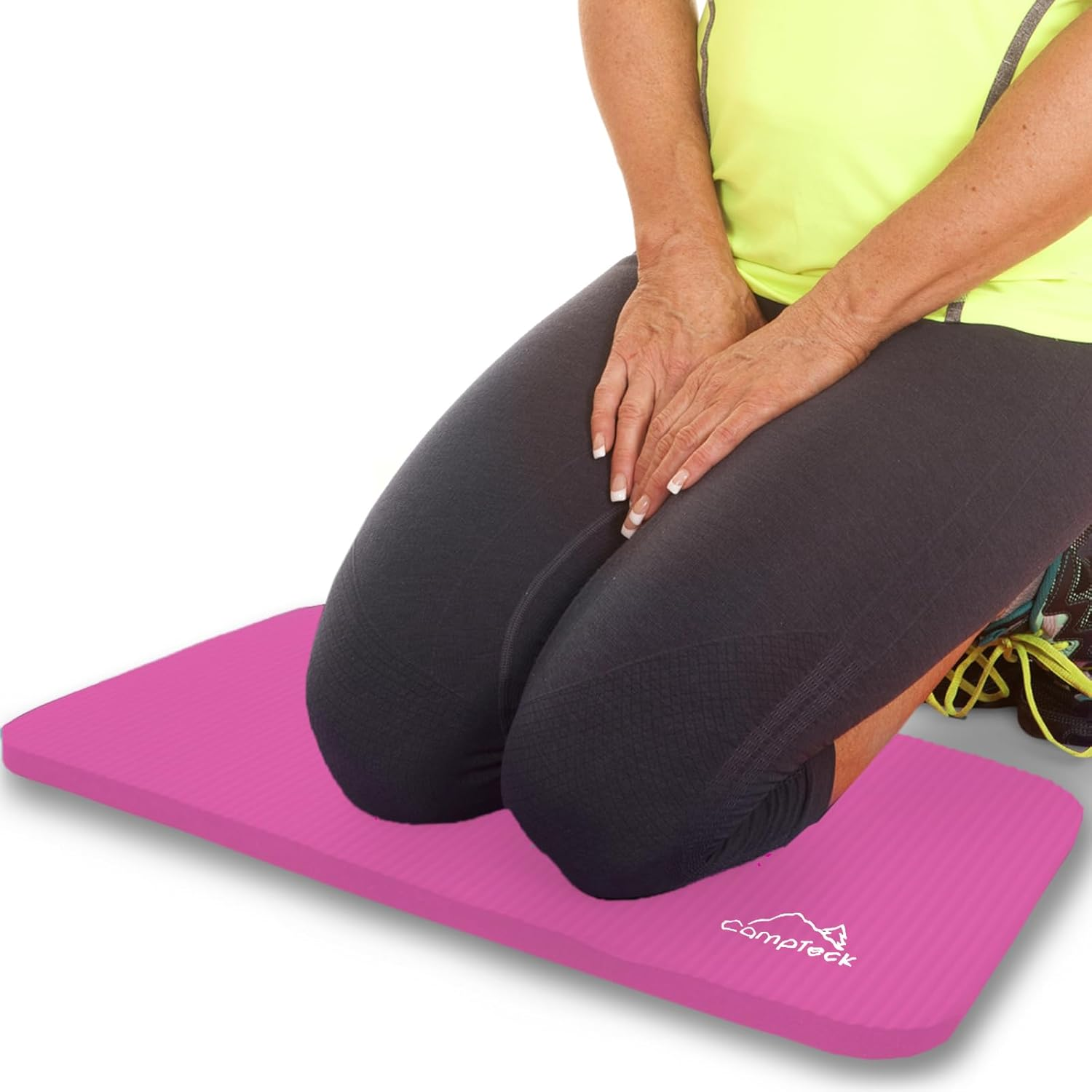 Campteck Non-Slip Yoga Knee Pad Soft Foam Mat for Fitness, Exercise, Workout, Gym, Pilates - Grey image number 5