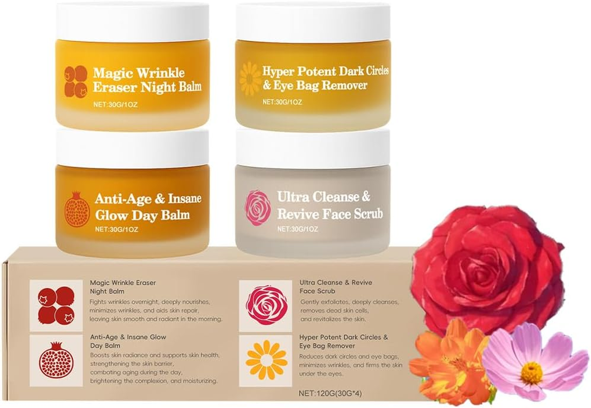 Face Cream Set for Mature Skin, 4-In-1 Skin Care with Deep Hydration, Firming & Nourishing Day and Night Cream for Women, 30Ml X 4 (1 Pcs) image number 3