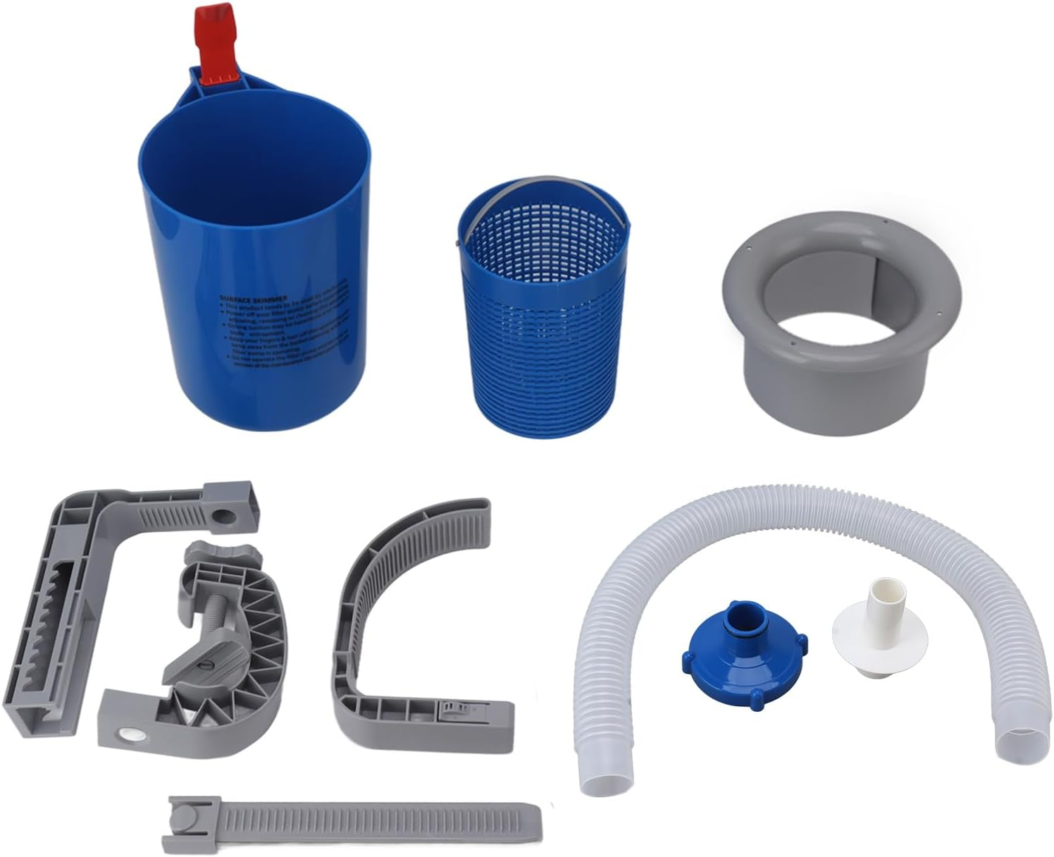 Pool Surface Skimmer, Wall Mount Automatic Skimmer Ground Pool Skimmer with Removeable Skimmer Basket, Removes Pool Surfaces Leaves for Pool Cleaning image number 3