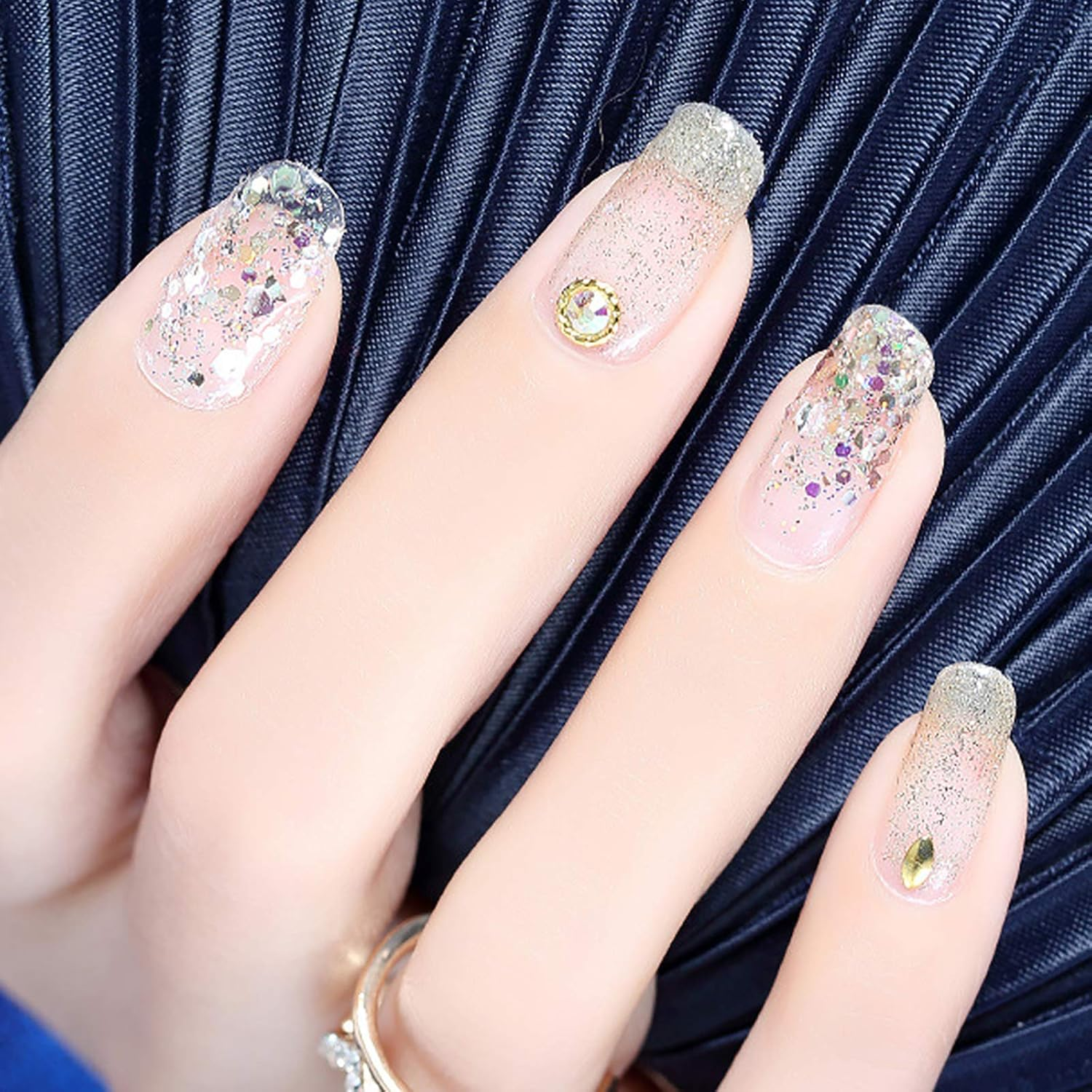 1 Set Iridescent Sequins Nail Glitter Mixed Nail Sequin Jewelry image number 1