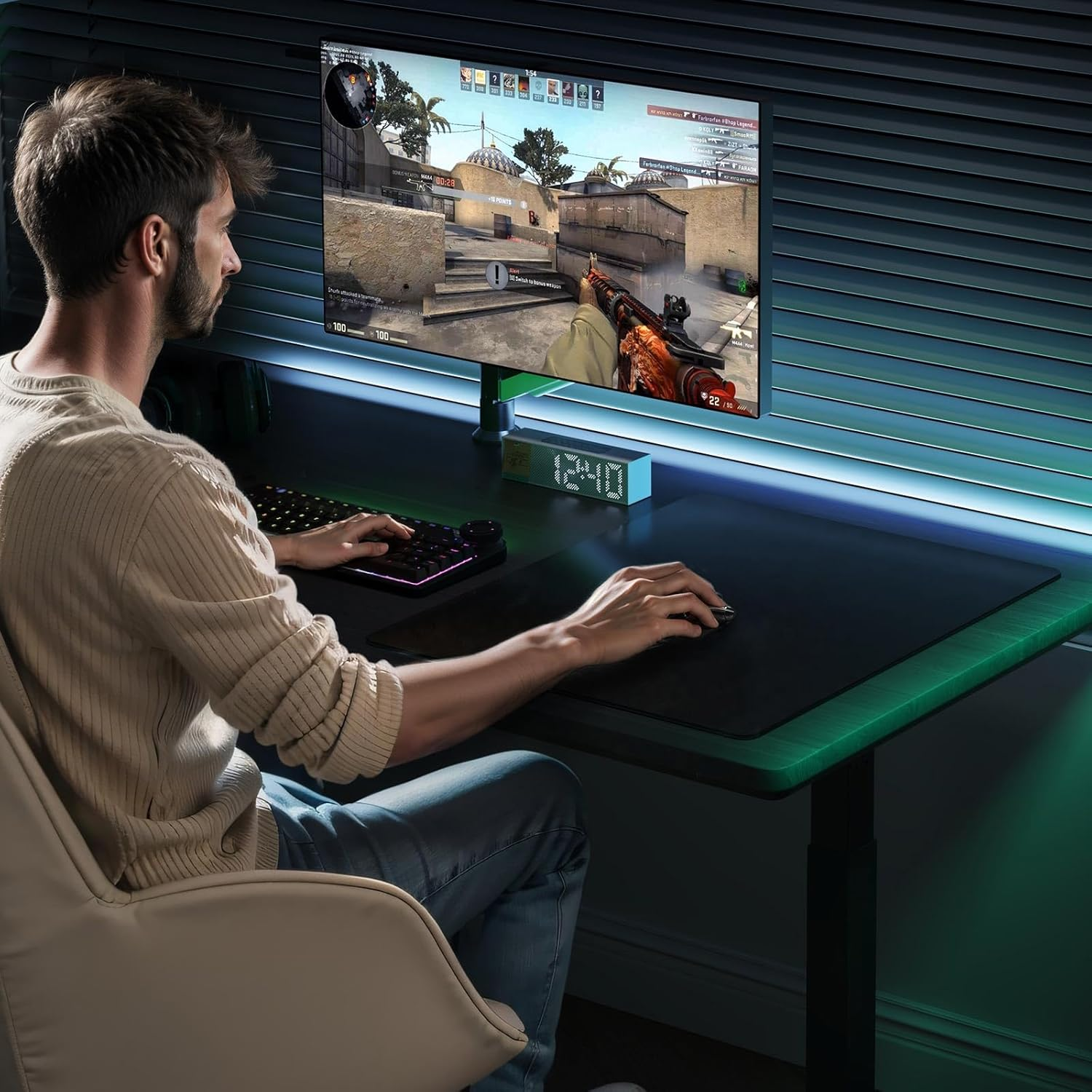 DAWNTREES Glass Mouse Pad, 50X40Cm Game and Office Mouse Mat, Suitable for Fast and Precise Control of Various Types of Mice (Black) image number 5