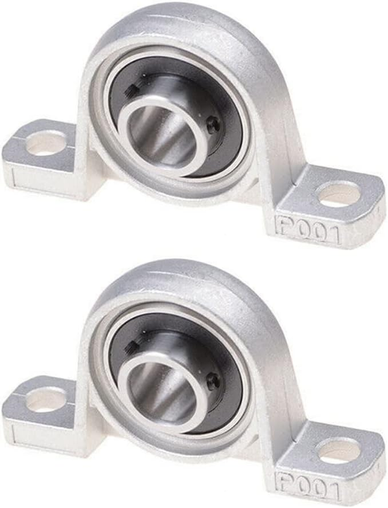 All in RED Box 2Pcs Pillow Block Mounted Bore 10Mm Inner Diameter Metal Ball Bearing Housing Zinc Alloy