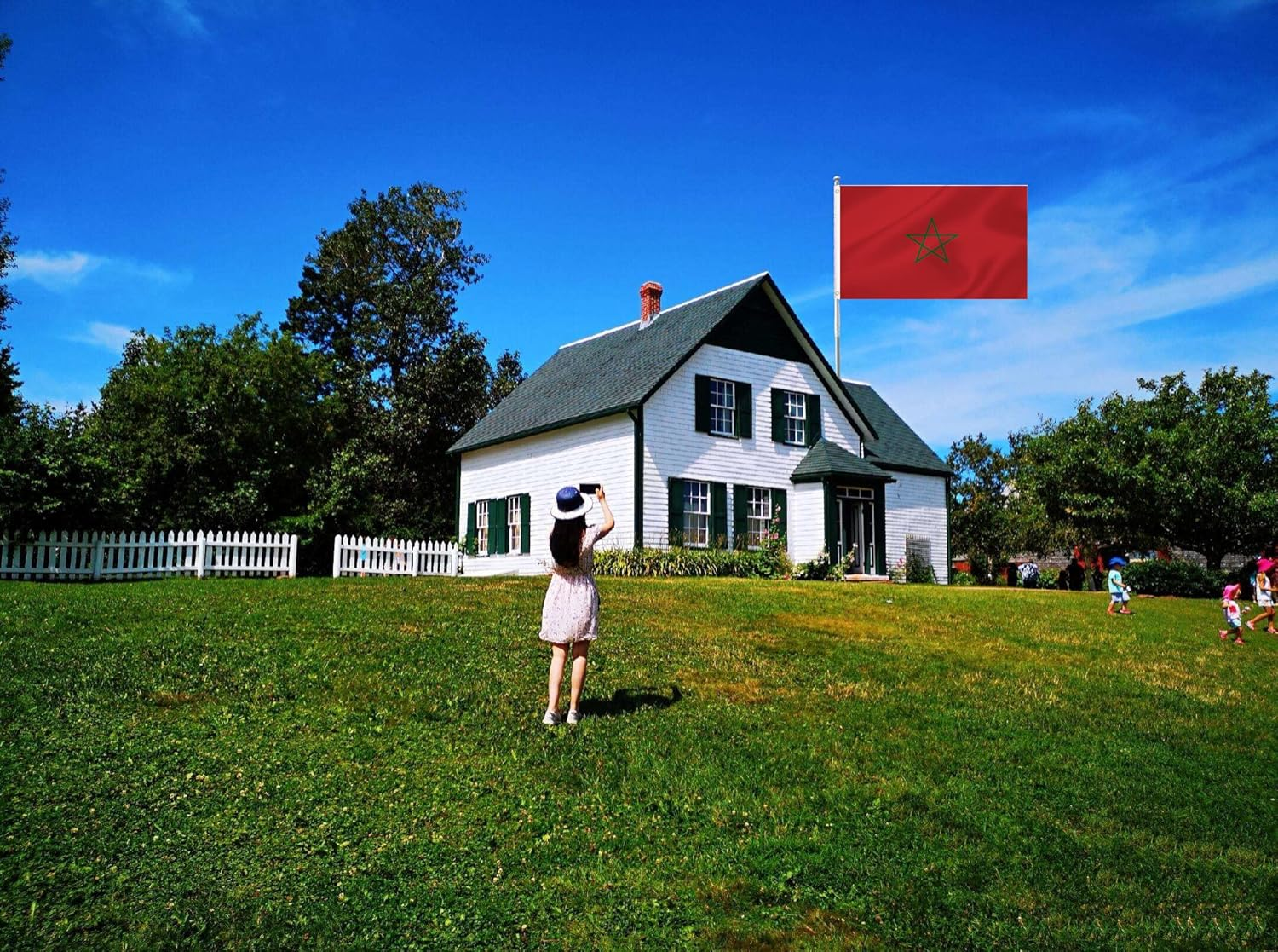 LARGE Moroccan Flag, 3X5Ft Morocco Flags Banner for Indoor Outdoor Decoration of Canada Yards.Parade or Express Mood