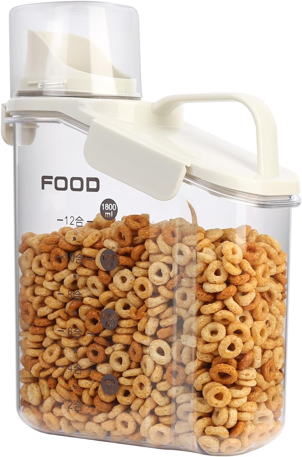 ZEBAN Small Cereal Containers 2L Airtight Dry Food Airtight Dry Food Storage Containers with Pouring Spout Dry Food Dispenser for Flour, Sugar, Rice, Oats image number 1