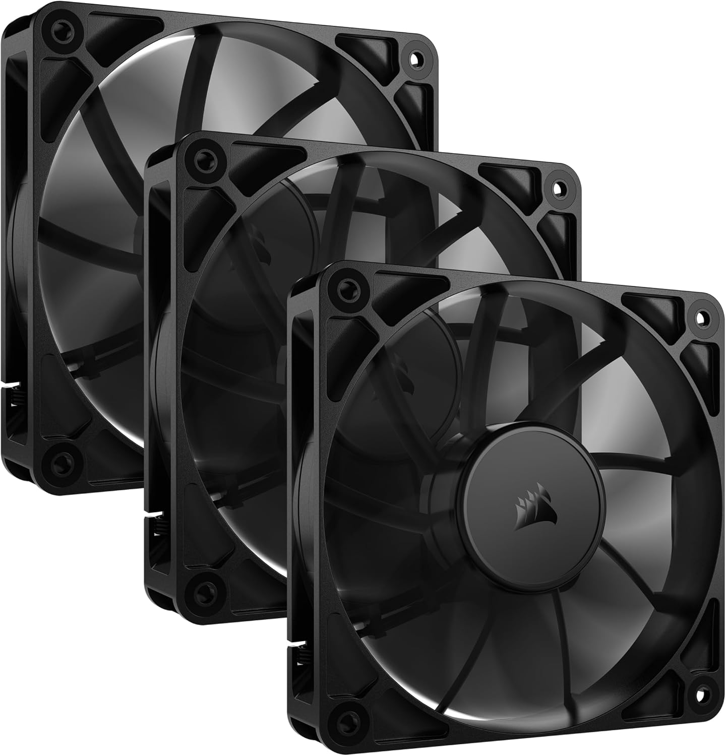 CORSAIR RS120 120Mm PWM Fans &ndash; Daisy-Chain Connection &ndash; Low-Noise &ndash; Magnetic Dome Bearing &ndash; Triple Pack &ndash; Black image number 7