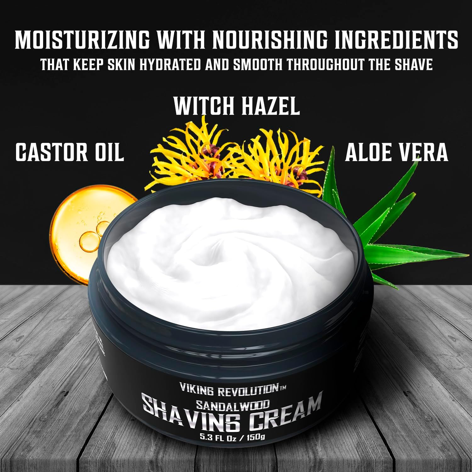 Viking Revolution Luxury Shaving Cream for Men- Sandalwood Scent - Soft, Smooth & Silky Shaving Soap - Rich Lather for the Smoothest Shave - 5.3Oz image number 5