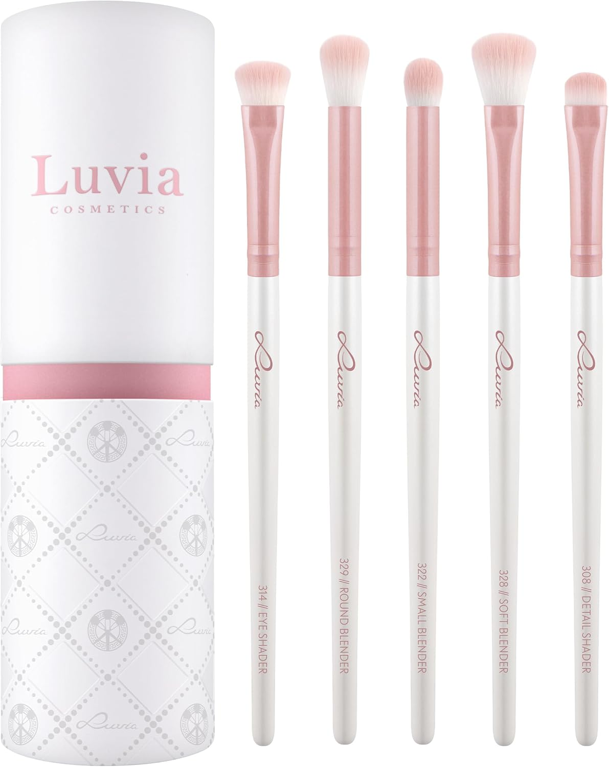 Luvia Eye Brush Set, Essential Eye Brush Set, 5 Eyeshadow Makeup Brush Set, Perfect Blending & Application, Vegan Brush Set