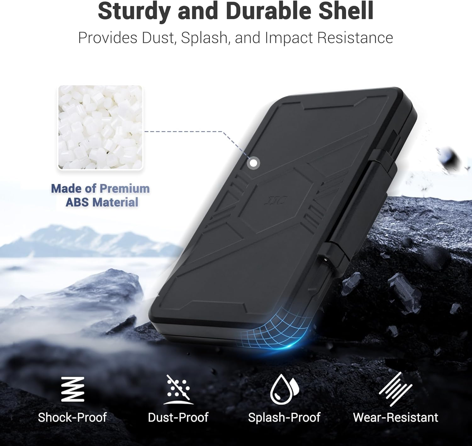 [Large Capacity] 60 Slots Memory Card Case for 20 SD and 40 TF Cards, Compact Size & Portable SD SDHC SDXC TF Micro SD Card Holder Organizer Storage Box, Anti-Shock Anti-Dust