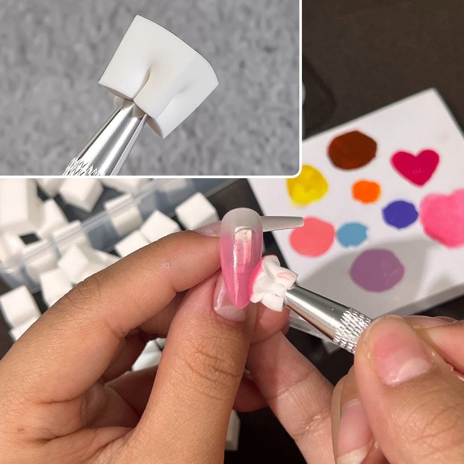 200 Manicure Tofu Cubes 1 Scratch Pen Manicure Tools Manicure Sponge Sponge image number 5