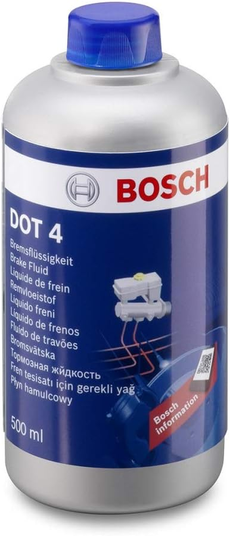 BOSCH BF4-500ML Brake Fluid DOT 4, 500 Ml, Suitable for Most Vehicles That Use DOT 4 with or without ABS/ESP&reg; from 1990 Onwards image number 2