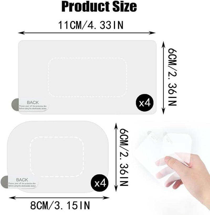 8Pcs Dashcam Windshield Sticker,Including 4Pcs Static Films and 16Pcs Dual-Lock Adhesive Tape Strips,Ez Pass/Ipass/Izoom/Sunpass Toll Tap,Reclosable Fastener Transponder Strips Holder for Carsc (B) image number 1