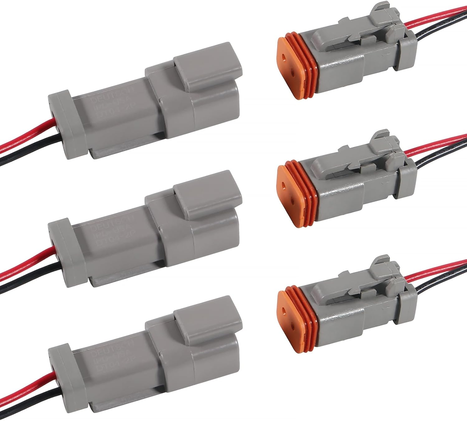 DIANN 3 Sets 3 Pin DT Connectors Waterproof Kit 3 Pin Connectors Male and Female Wire 16 AWG Waterproof Male Female Plug Socket Quick Disconnect for Car Truck Boat image number 6