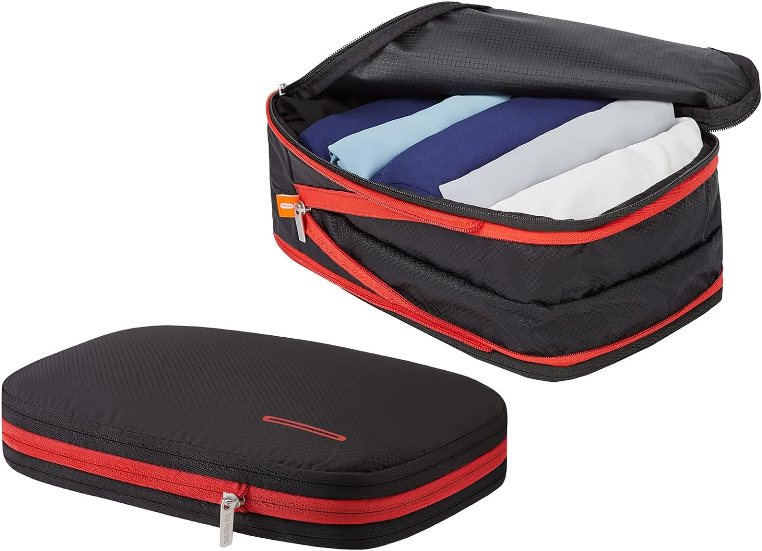 Bee Nesting Waterproof Compression Packing Cubes 5 Sets, Large Travel Packing Organizers for Carry on Luggage, 2 Sides Expandable Storage Bags for Backpacking, Suitcases