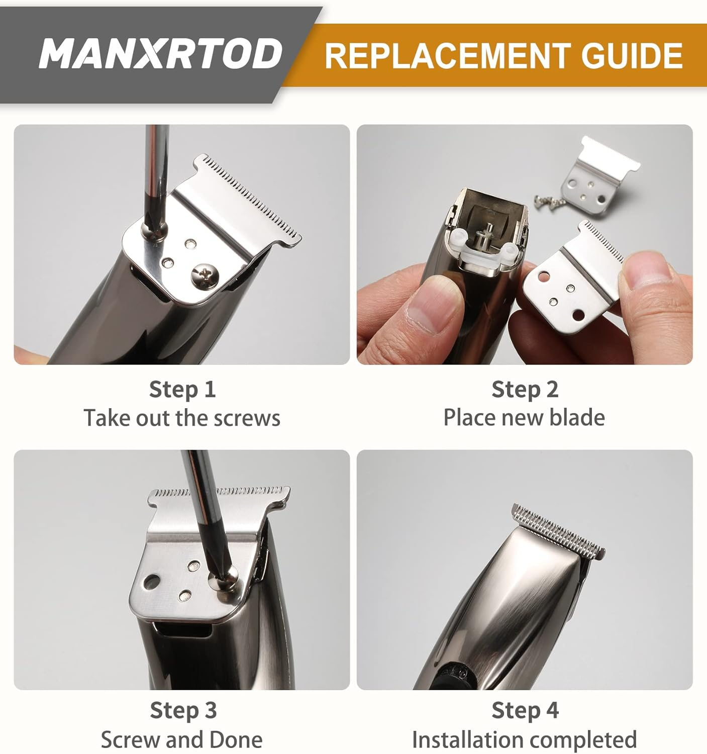 2 Pack Replacement Blade for Andis Slimline Pro Li D8 Trimmer, 32105 Stainless-Steel Deep-Tooth T Blade Compatible with Andis Slimline Pro Li D8/D7 - Close & Sharp Cutting, Zero-Gapped Blade - Silver image number 6