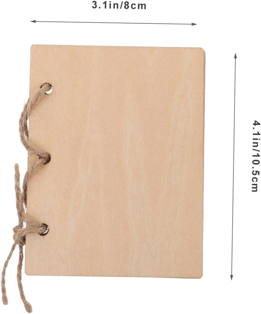 Tofficu 2Pcs Wooden Pledge Books for Wedding Planner Bride Groom Gifts Guest Book Decor