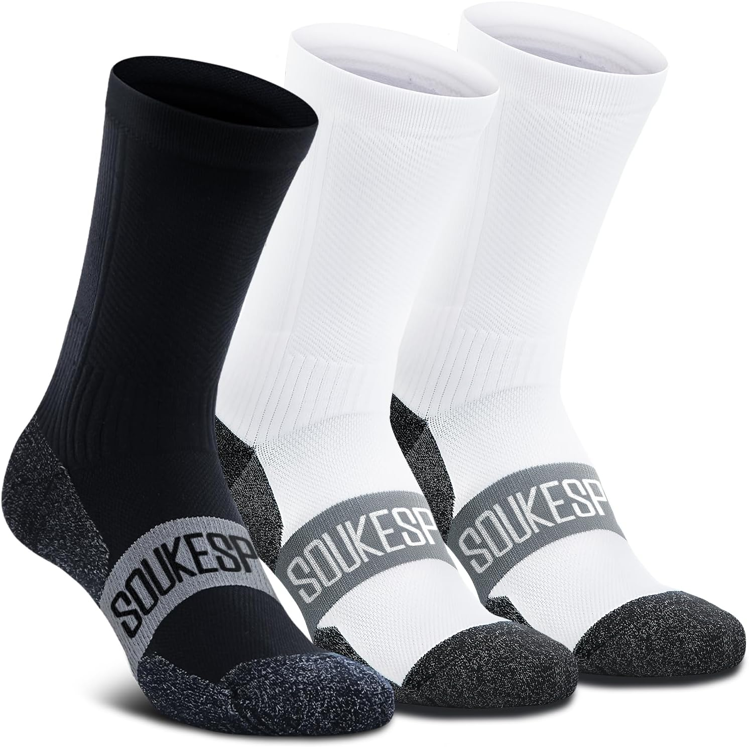 Cycling Crew Socks 1-Pack Bicycle Bike Socks Breathable Cushion Running for Men & Women One Size image number 3