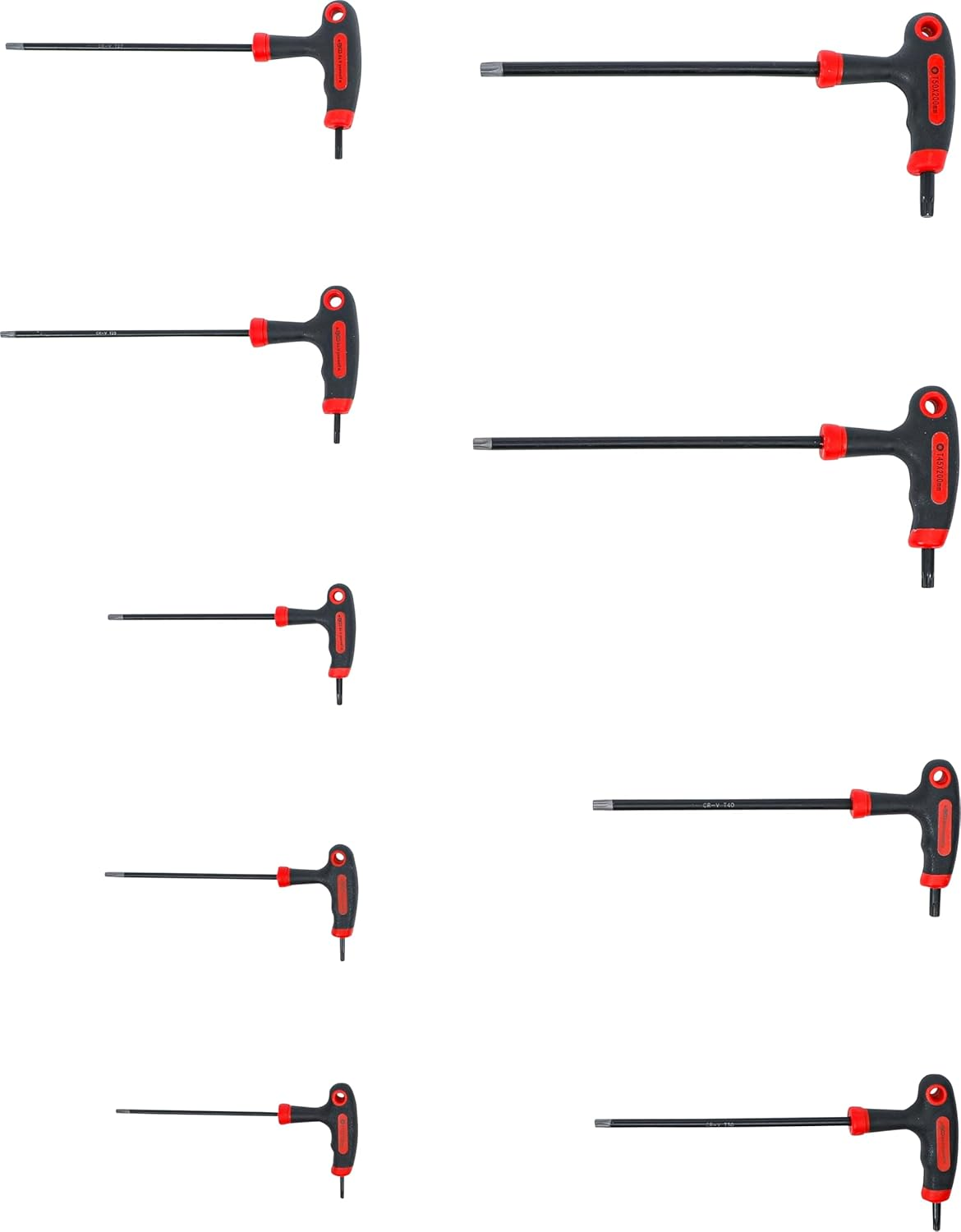 BGS DIY 7880 Screwdriver Set with T-Handle and Side Blade T-Profile (For Torx) with Bore T10 - T50 9-Piece image number 5