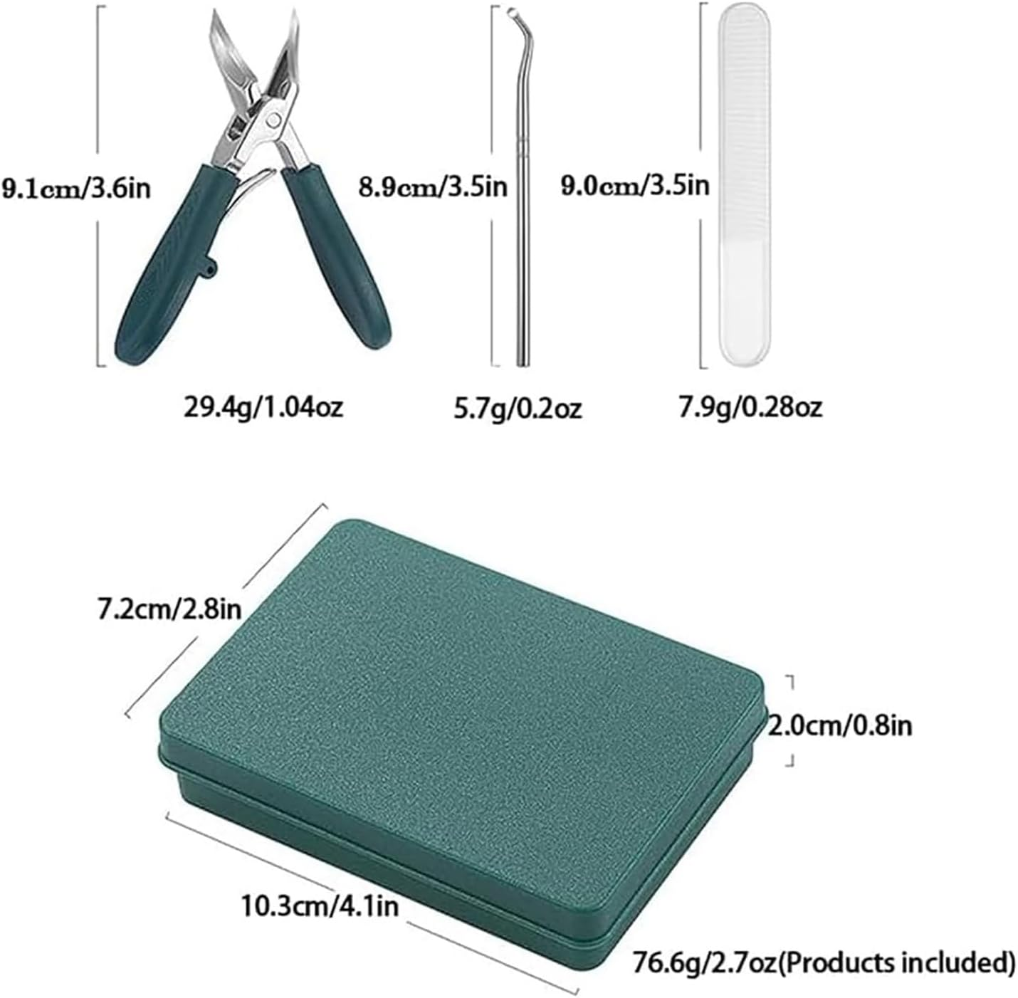 Eagle Beak Nail Clippers, Three Sets of Eagle Beak Beveled Nail Clippers,Wide Jaw Opening Anti-Splash Slanted Nail Clipper for Thick Nails, Ingrown Care (Black) - Black image number 3