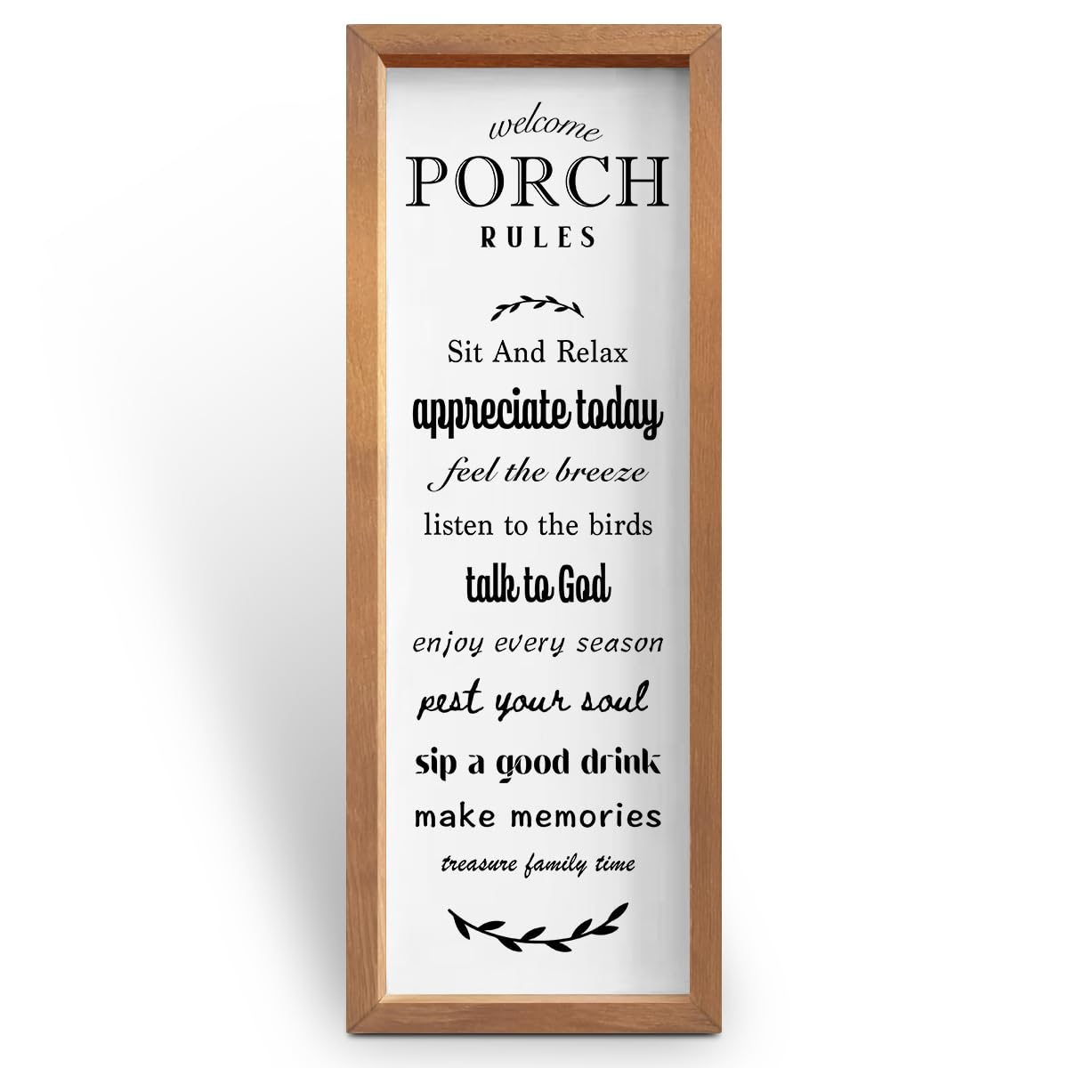 Porch Decor Porch Sign Rustic Country Outdoor Porch Decor Decorative Wooden Framed Sign Back Porch Decor Farmhouse Wall Decor Porch Accessories Home Office Patio Garden Door Entryway Decoration image number 2