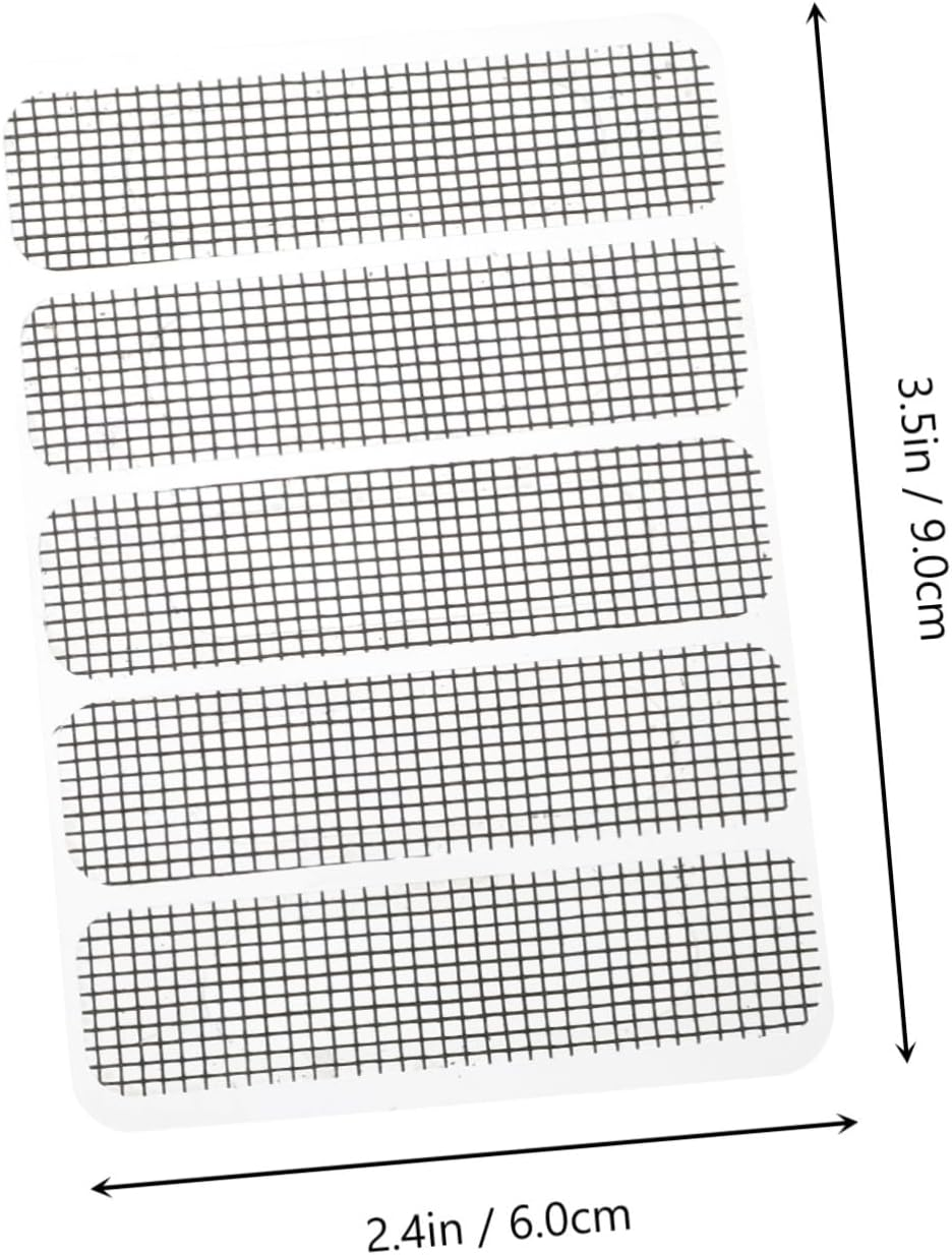 ARTIBETTER Window Screen Repair Tape Fiberglass Mesh Sticker 10 Sheets Black and White Pet Reinforced Adhesive for Door and Window Drain Hole Patch Mesh Repair in Home image number 6