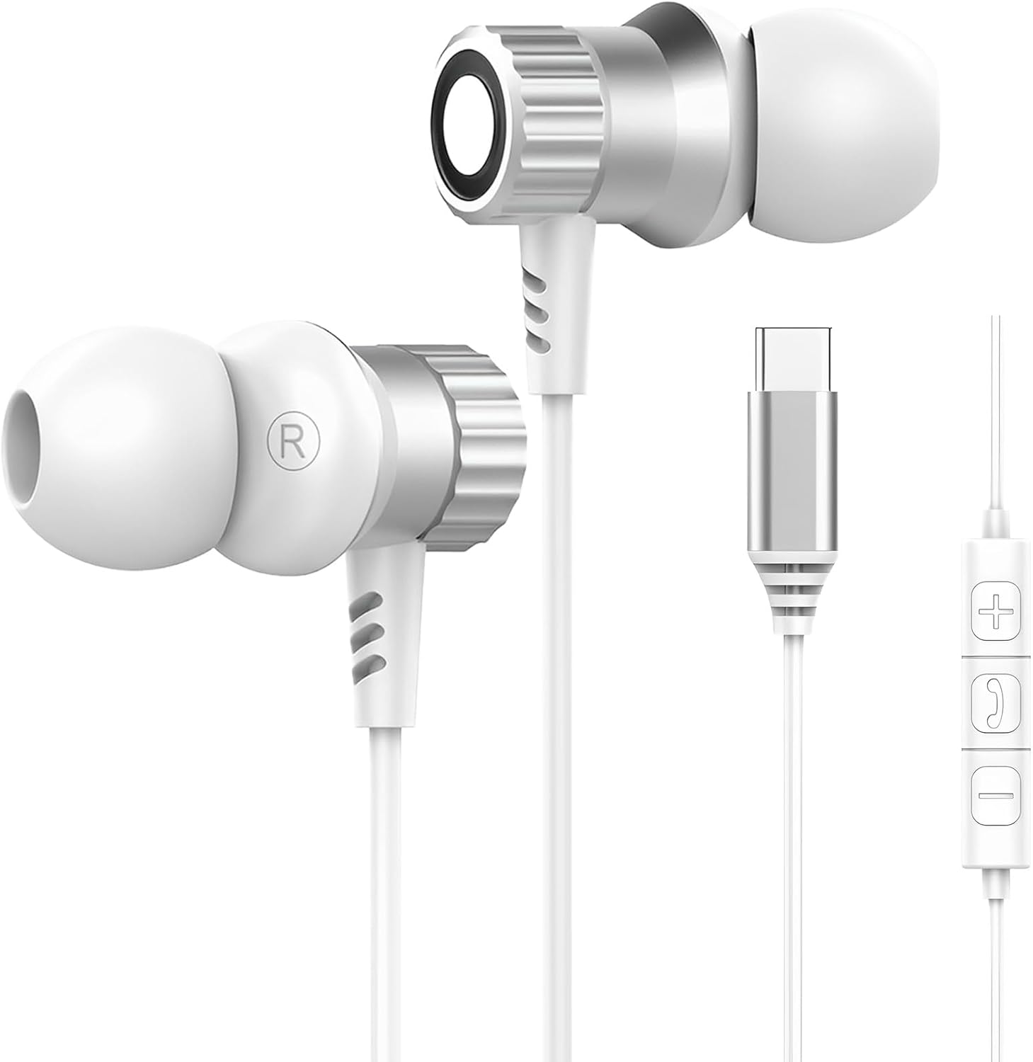 USB C Wired Headphones for Iphone 16 15 Pro Max plus Type C Earphones In-Ear Headphones USB C Headset with Microphone for Samsung Galaxy A16 A26 A34 A35 A36 A53 A54 A55 A56 5G S21 FE S22 S23 S24 S25 image number 3