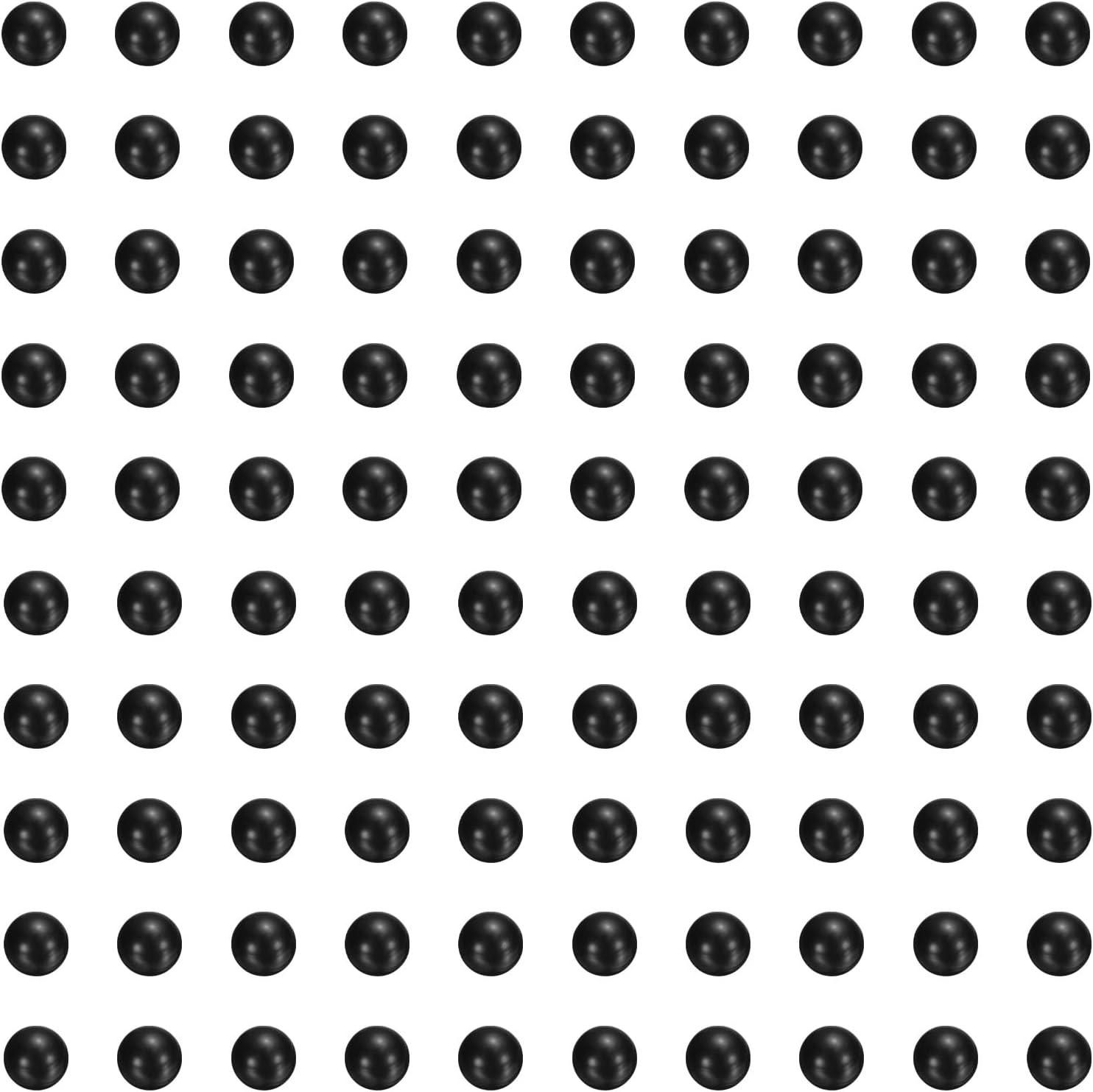 Uxcell 100Pcs POM Plastic Bearing Balls, 17/64" 6.5Mm Solid Plastic Balls, G2 Precision Polypropylene Mini Ball, Black