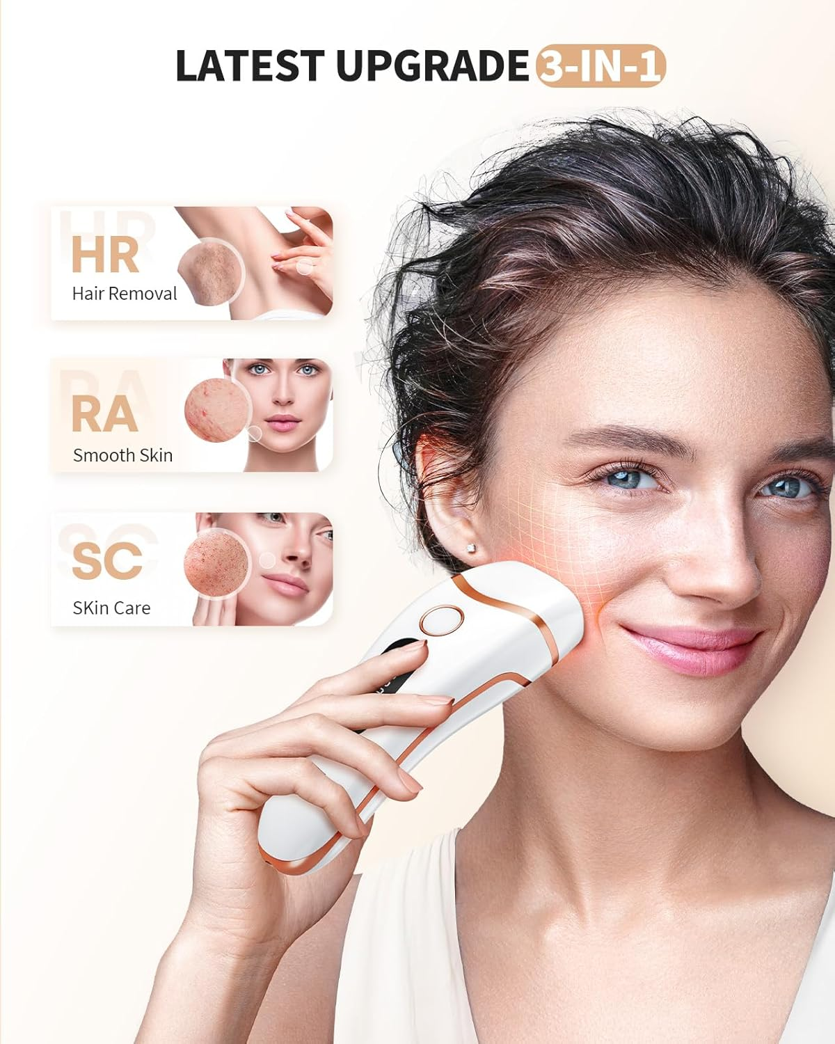 AMOTAOS Laser IPL Hair Removal - at Home Permanent Hair Remover Device for Women Men, 999900 Flashes image number 5