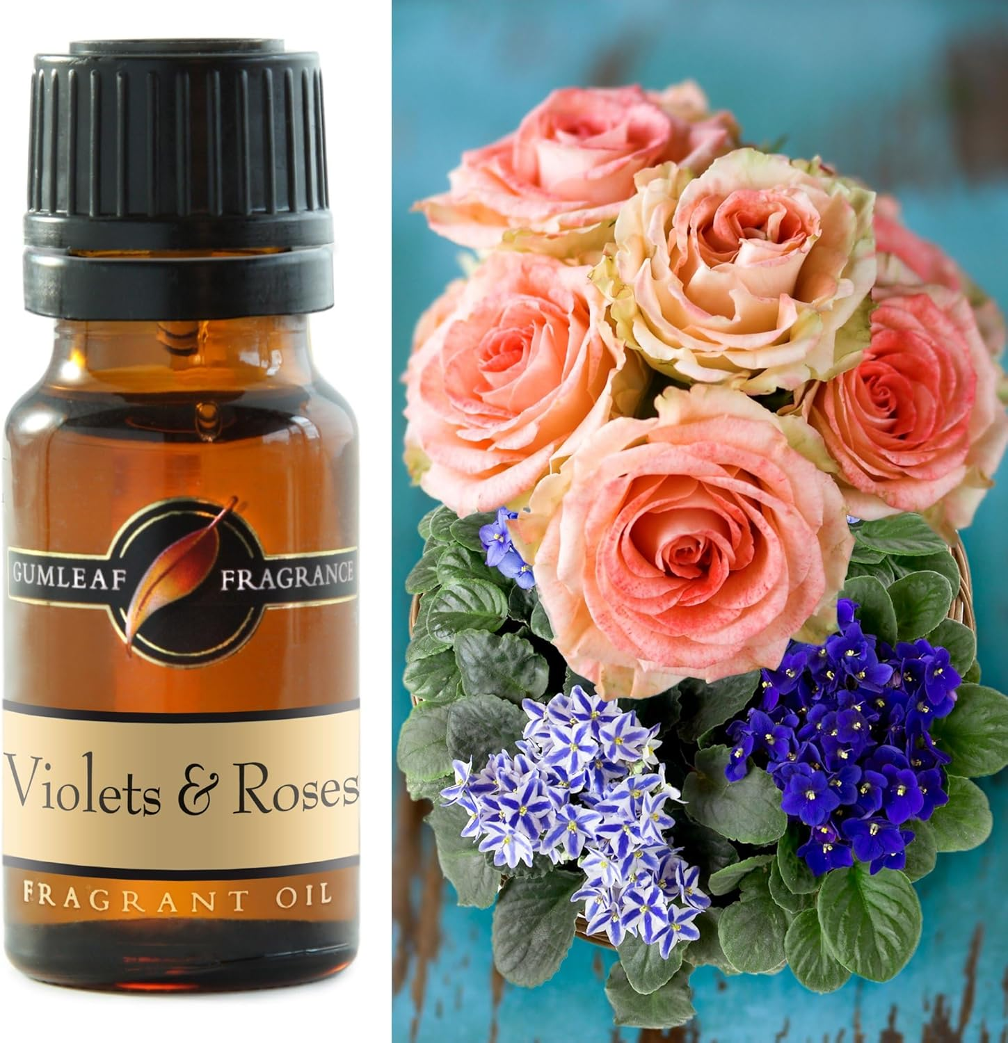 Gumleaf Fragrance Violets & Roses Fragrant Oil - 10Ml, Cruelty Free & Vegan, Phthalate-Free Fragrance