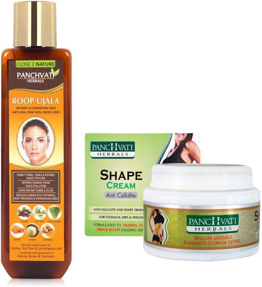 Panchvati Herbals anti Cellulite Shape Cream 100G & Roop Ujala 200 Ml, Combo Pack image number 3