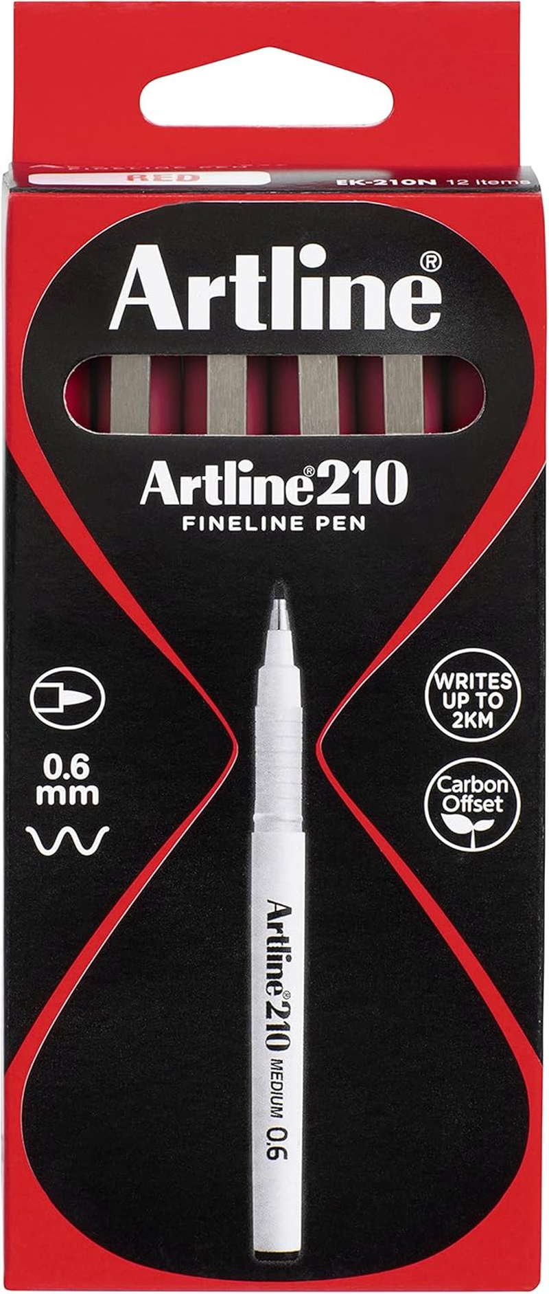 Artline 210 Fineliner Red,2 Pack image number 3