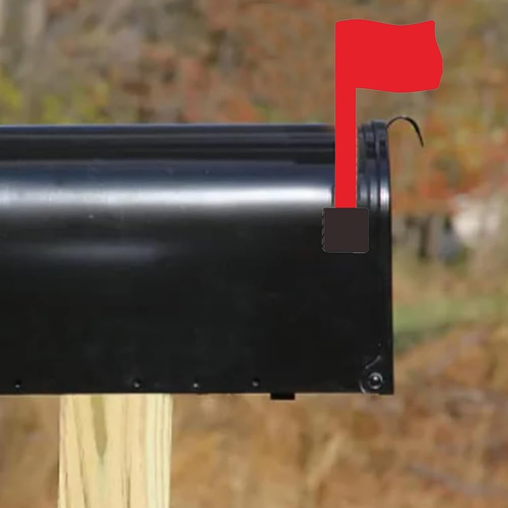 Easy-Install Mailbox Flag Replacement Kit Upgrade Your Mailbox with a Red Flag,Fits All Mailboxes,Wall Mount Mailbox Flag,Mailbox Flag Replacement (1)