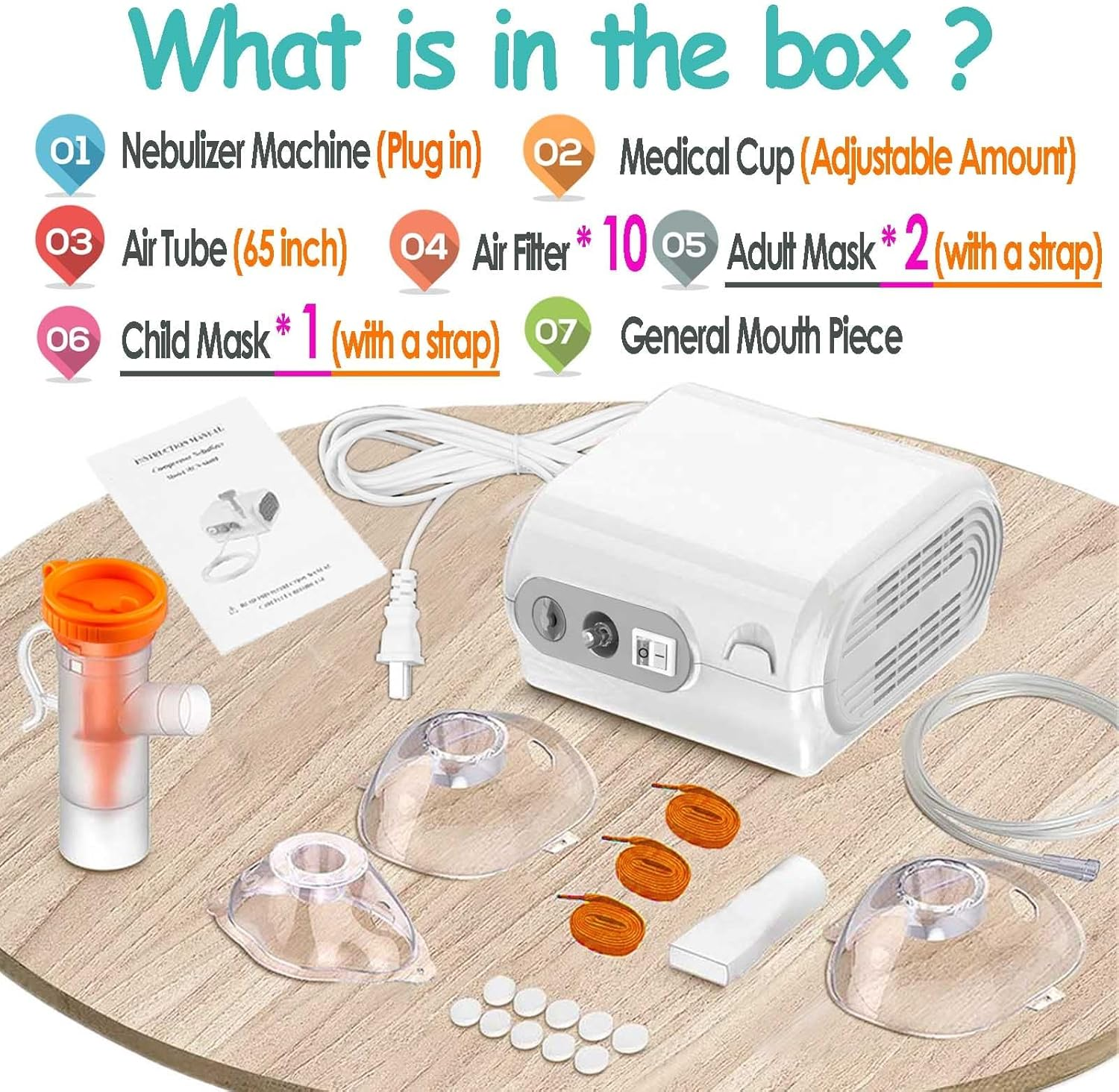 Nebulizer Direct Patient Interface, Nebulizer with Exquisite Design, for Adults and Kids, Effective for OTC Home Use image number 2