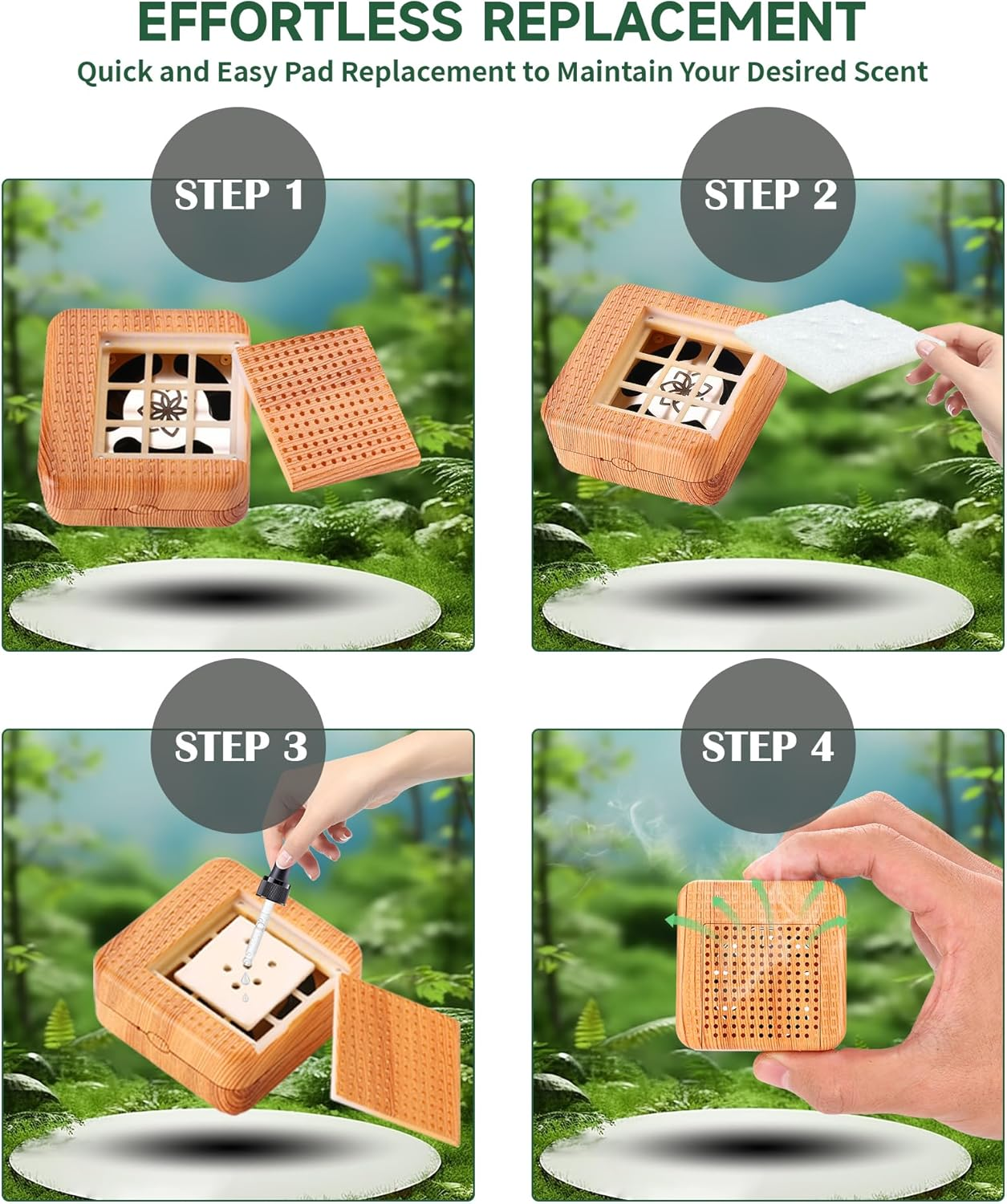 Replacement Pads 50 Pieces for Portable Essential Oil Diffuser with Good Absorbent image number 1