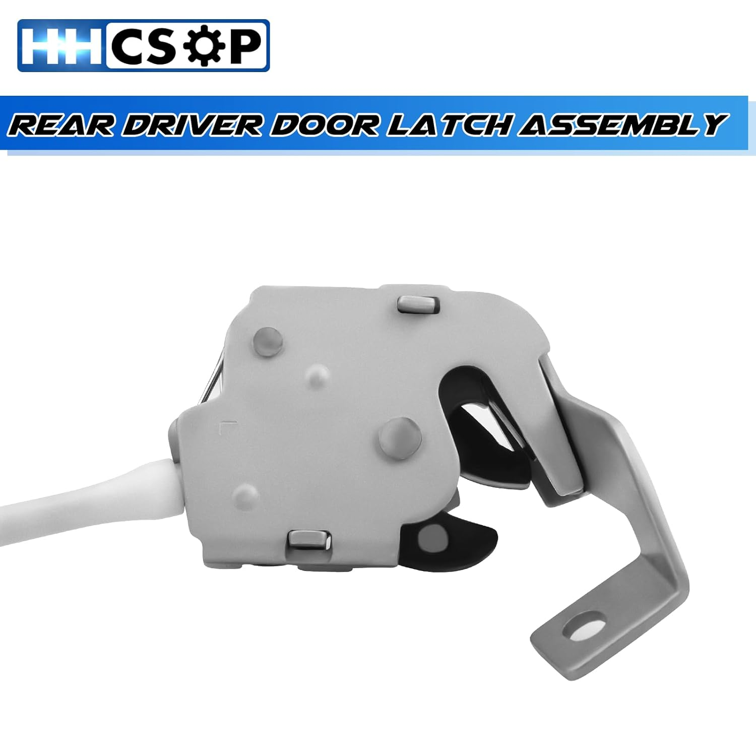 Rear Door Lock Latch & Cable Left Driver Side for 1999 2000 2001 2002 2003 2004 2005 2006 2007 Ford F250 F350 F450 F550 Super Duty Upper and Lower Latches Assembly Replace 6C3Z-28264A01-A