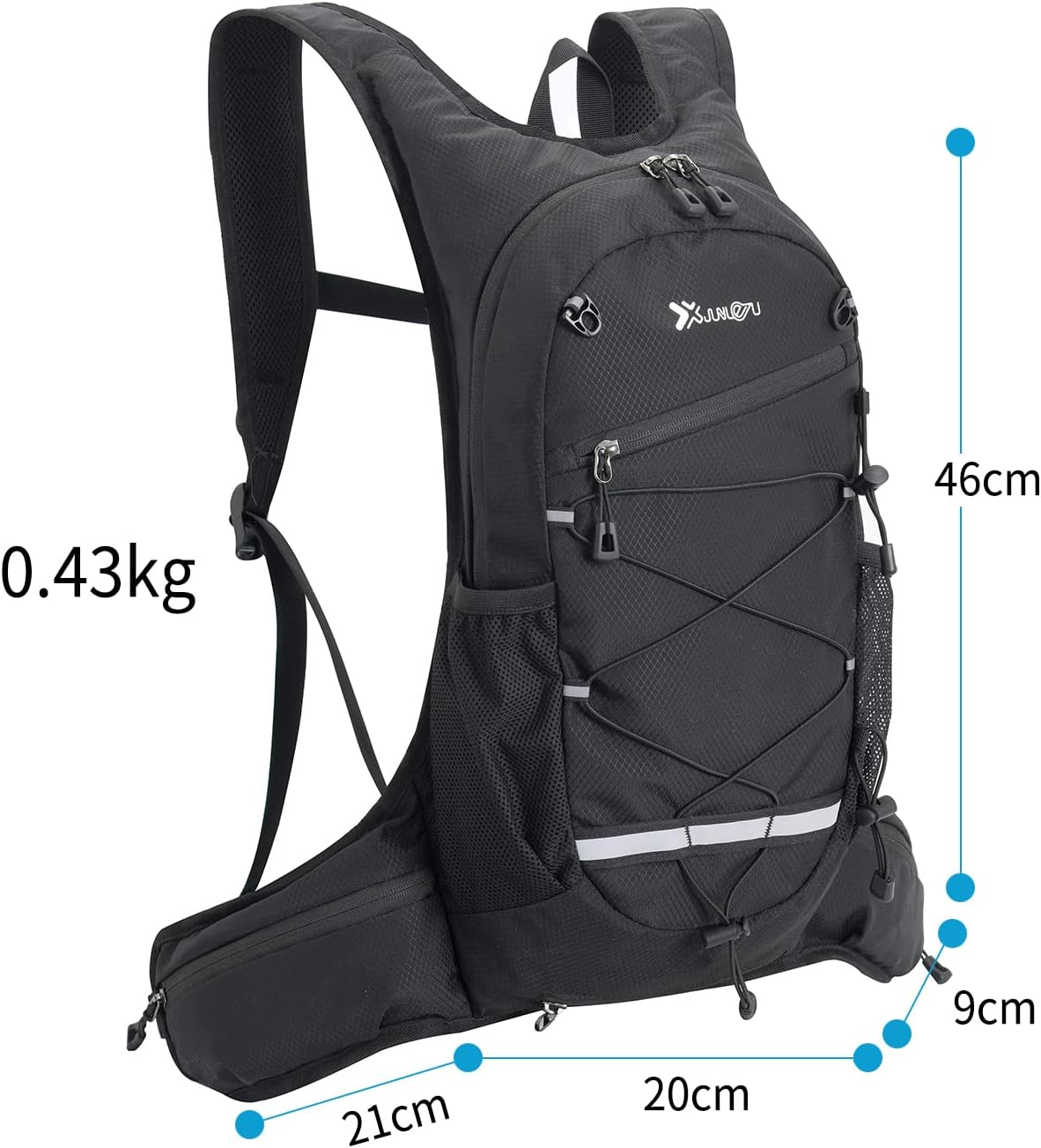 Fistcale Lightweight Breathable Bike Backpack, 8L Foldable Running Daypack, Functional Gift for Men & Women Daily Commutes, Cycling, Jogging, Hiking image number 3