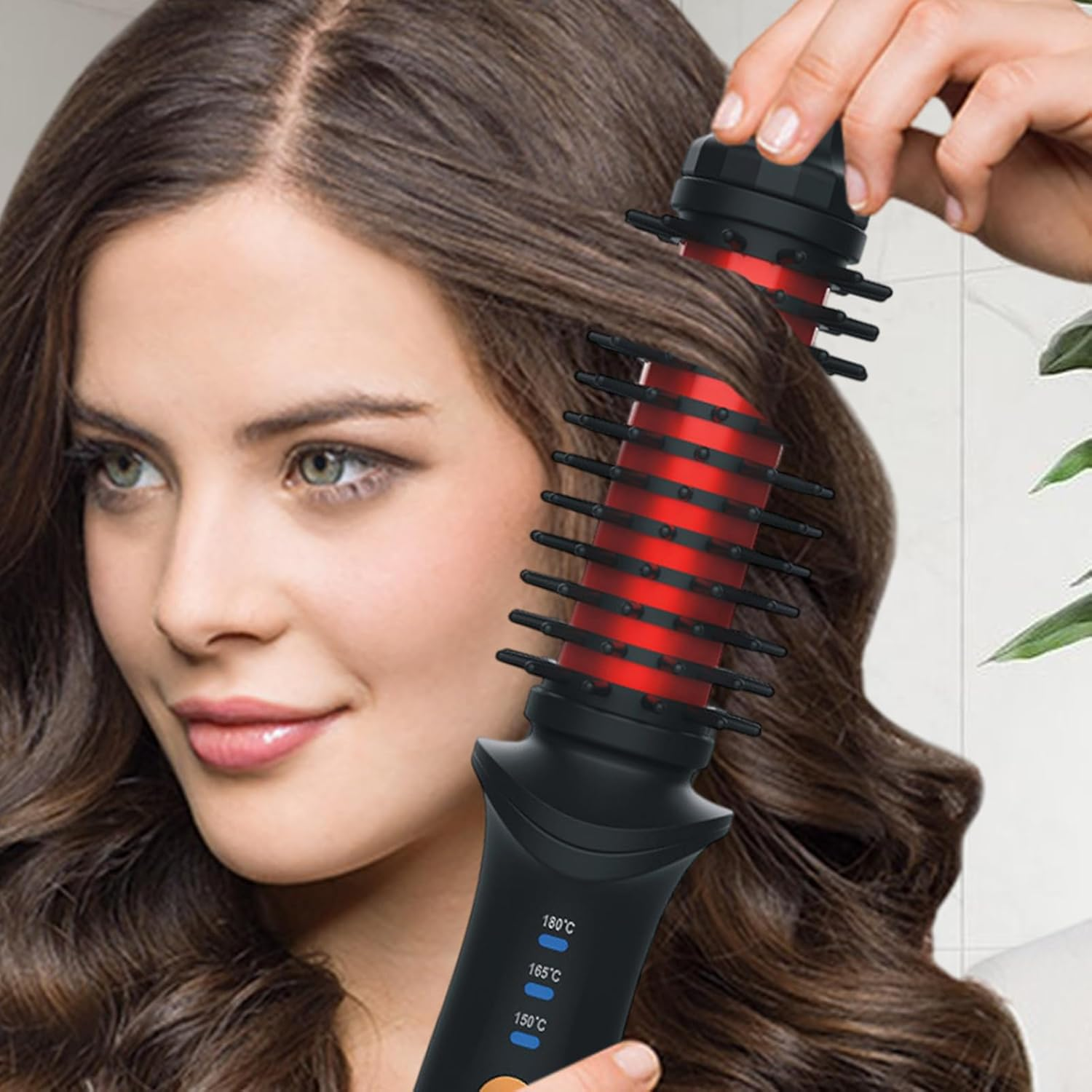 Rechargeable Curling Tool - Small Hair Curling Iron, Travel Cordless Heated round Brush | Usb Rechargeable Large Capacity Heat Styling Curling Brush,3 Gear Temperature Grooming Tool for Business Trip image number 3