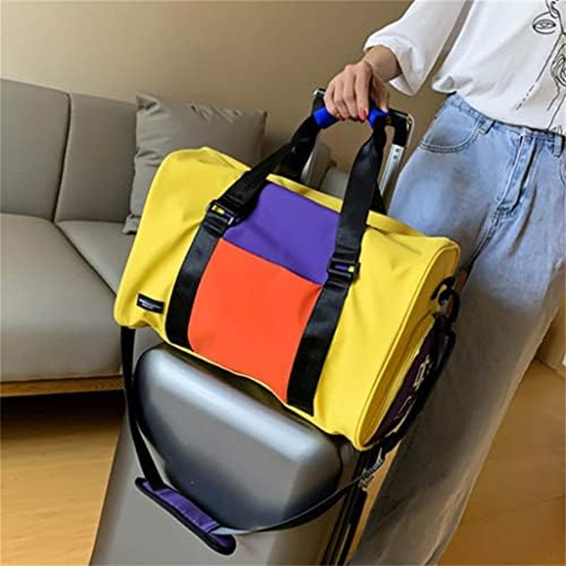 Ladies Sports Bag Travel Bag Diagonal Bag Suitcase Handbag Luggage Yoga Shoulder (Color : A, Size : 41 * 24 * 27Cm) image number 2