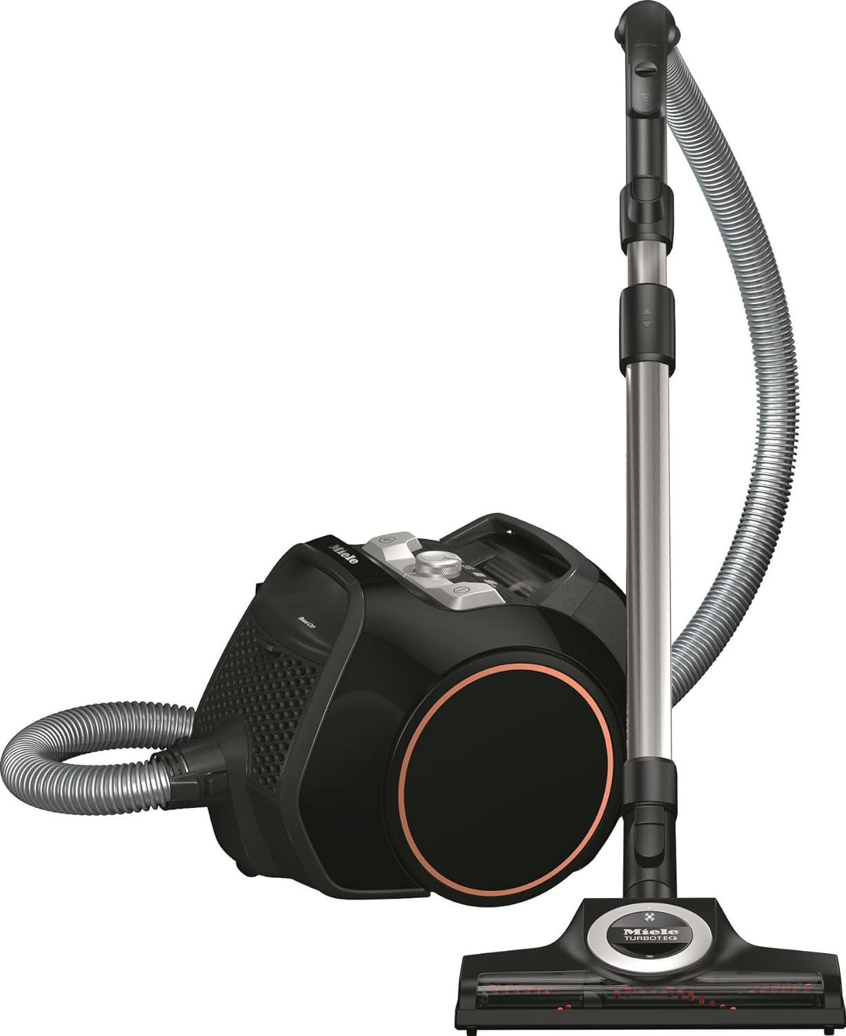 Miele Boost CX1 Cat and Dog Powerline Bagless Cylinder Vacuum Cleaner with HEPA Filter, 890W Suction Power, Includes Universal Floorhead and Turbo Brush, Obsidian Black