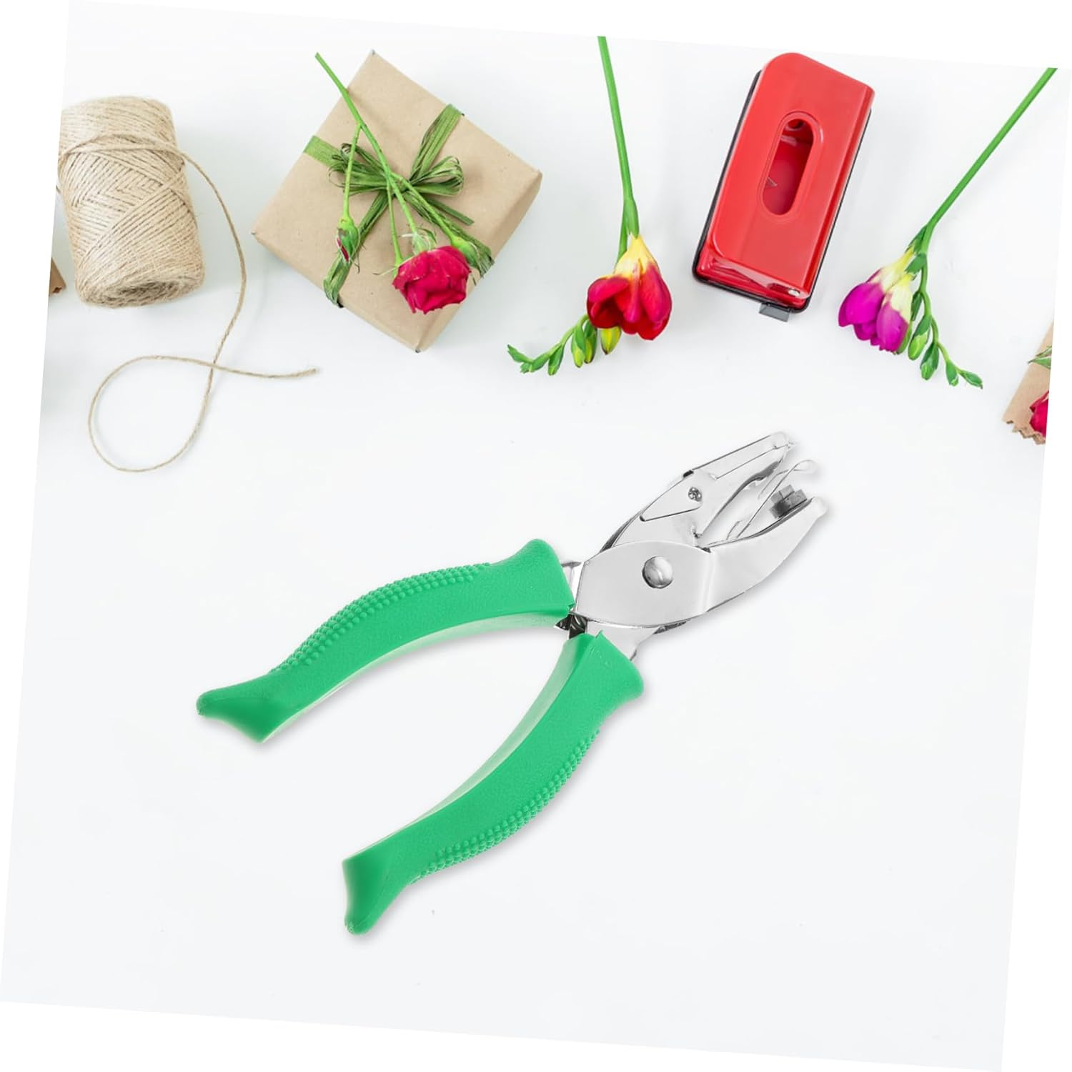 Operitacx 2Pcs Single Hole Punch Plier Metal Hand Puncher Tool for Paper and Crafts for Binder Hole Punching image number 3