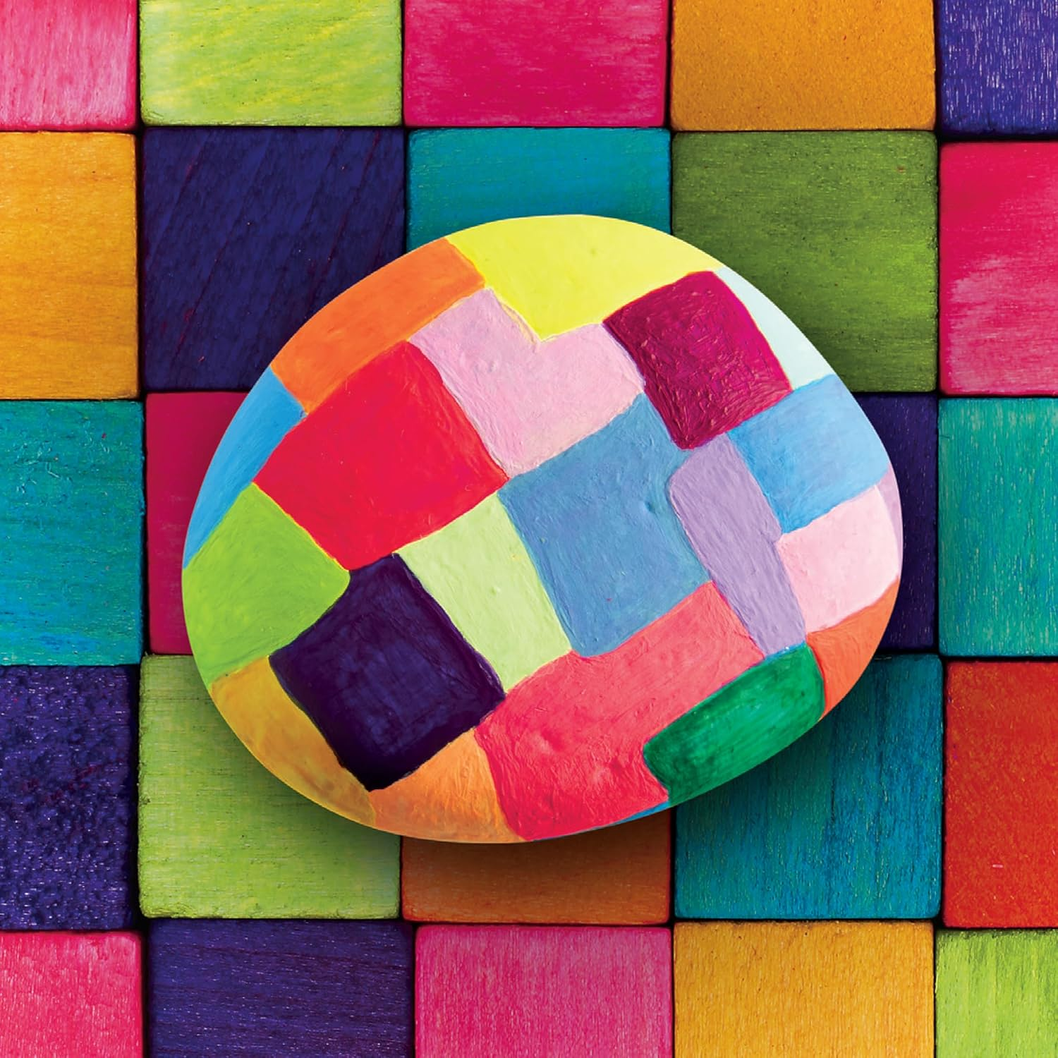 Craft Maker Neon Rock Art Kit - DIY Rock Painting for Kids - Neon Paints and Brushes Included - Easy-To-Follow Projects - Creative Arts and Crafts image number 3