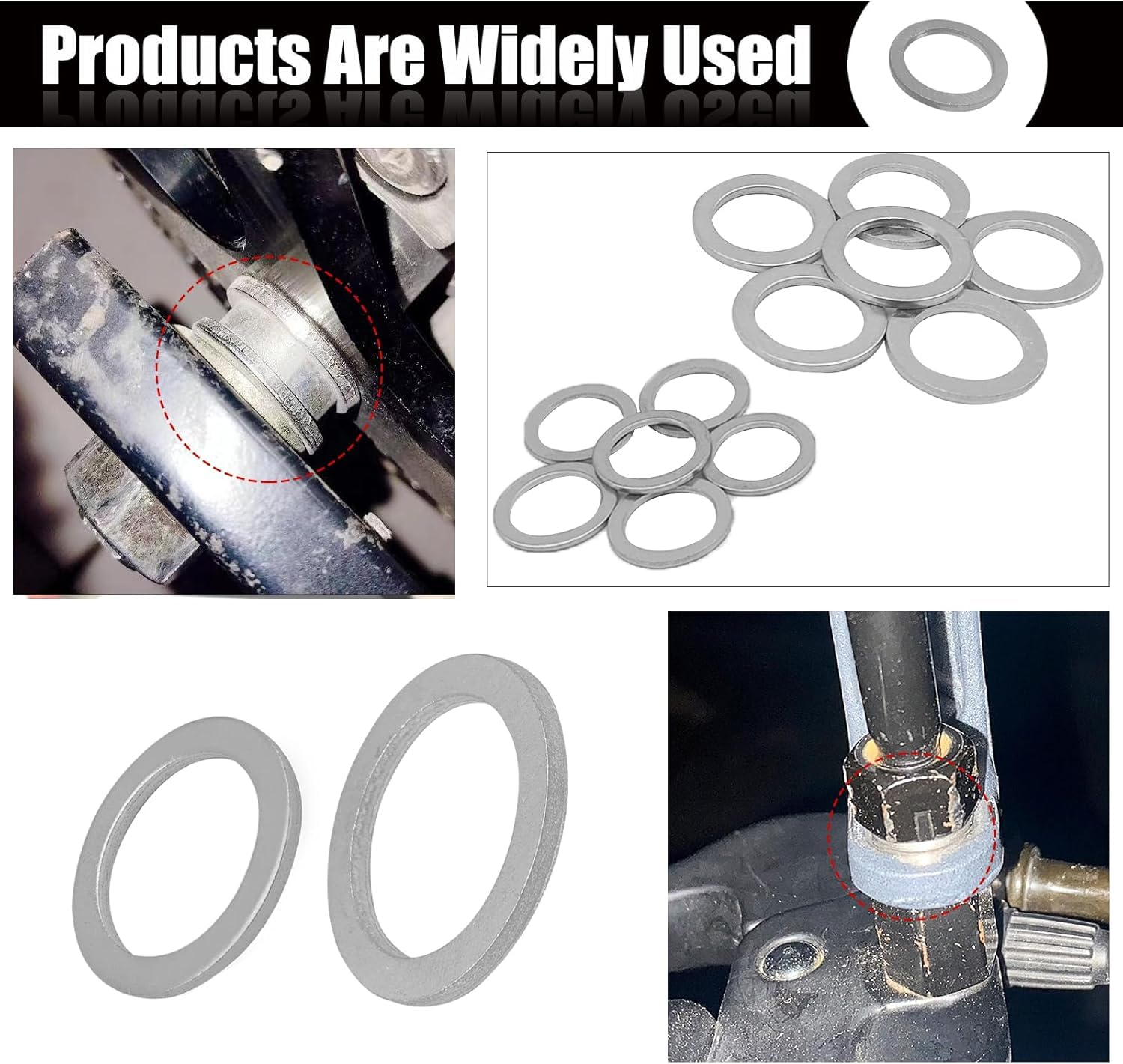 (12Pcs) 6Pcs Transmission Fluid&6Pcs Rear Differential Oil Drain Plug Washer Gasket Seal -20Mm+18Mm,Oem PN Part# 94109-2000&90471-Px4-000,Replacement for Hon-Da Acu-Ra Civ-Ic Acc-Ord Odys-Sey Fi-T