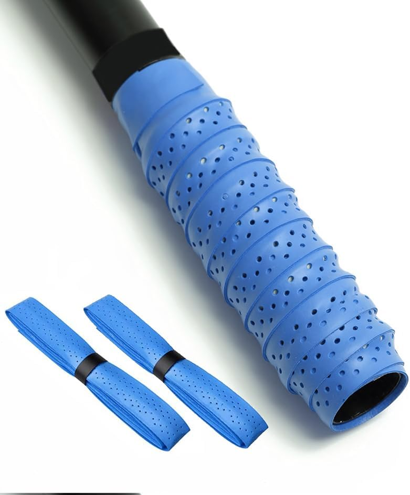 2 Grips Tennis Racket Grip Tape - Precut and Dry Feel Tennis Grip - Tennis Overgrip Grip Tape Tennis Racket - Wrap Your Racquet for High Performance (Blue) image number 2