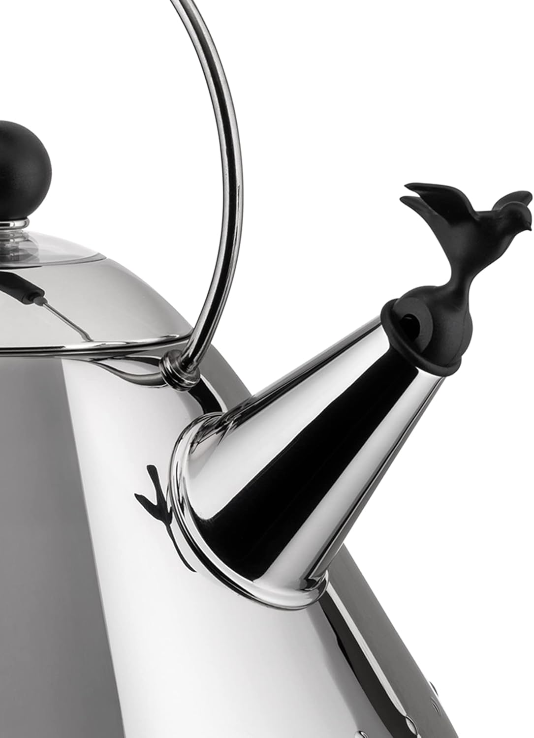 Alessi 9093 Michael Graves Kettle, Black - White image number 3